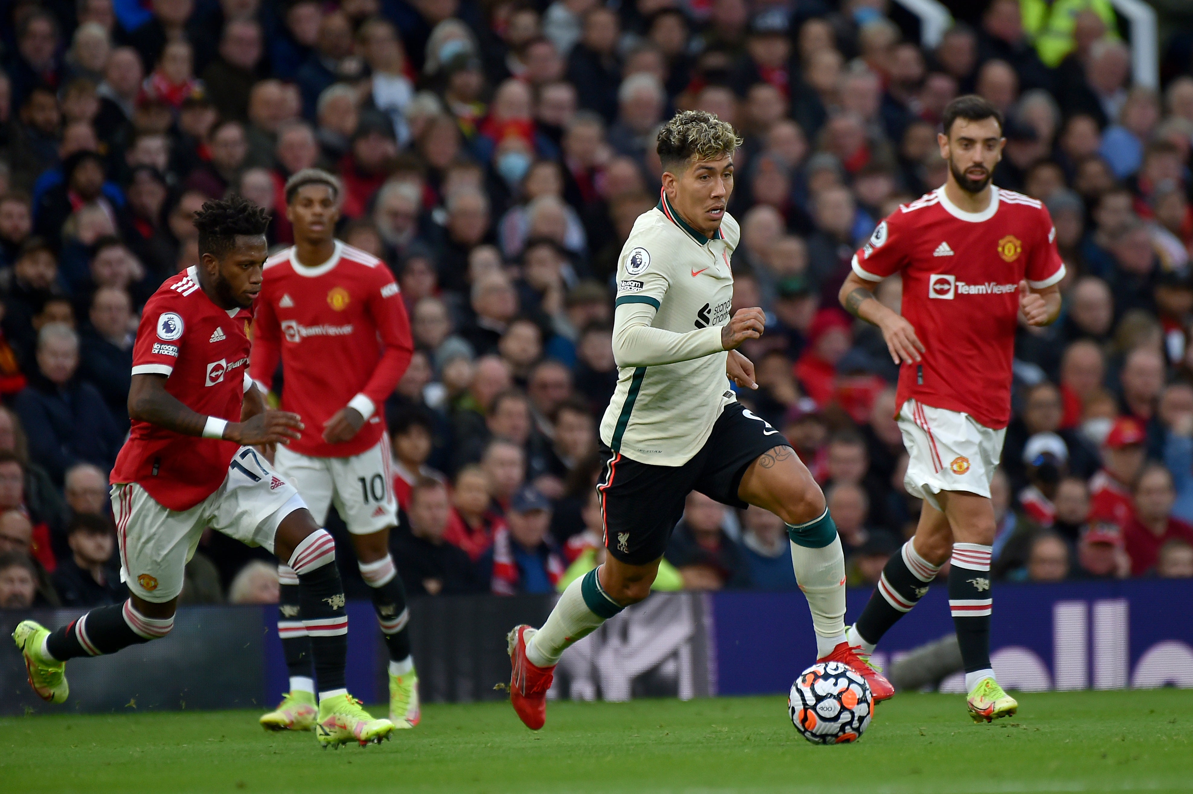 Firmino in action as Liverpool thrashed Man United 5-0