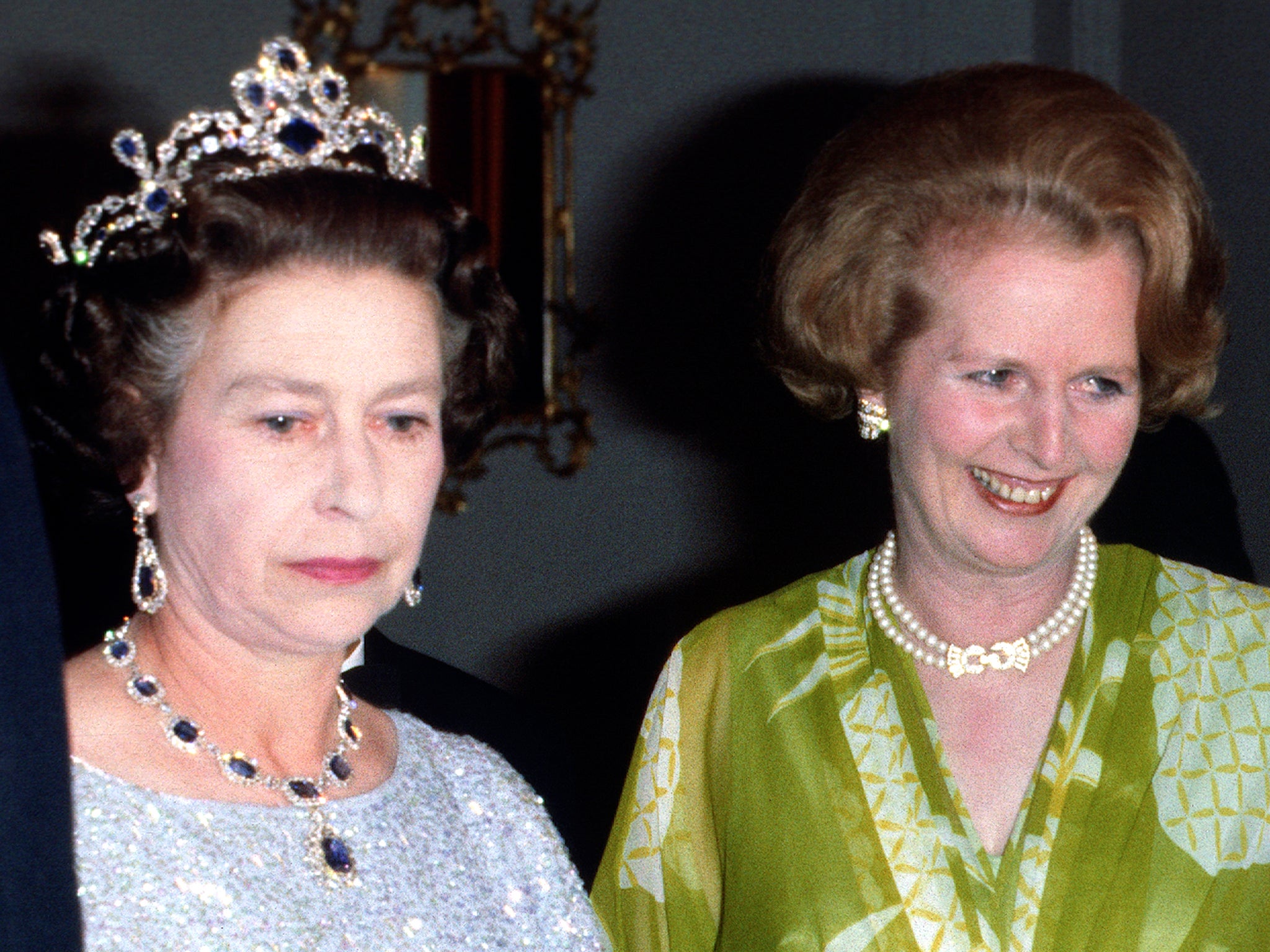 1979-90: Margaret Thatcher and the Queen (pictured here in Zambia not long after the former’s first election victory) were said not to get on. The Queen reportedly did not privately support the prime minister’s refusal to impose tough sanctions on Apartheid South Africa