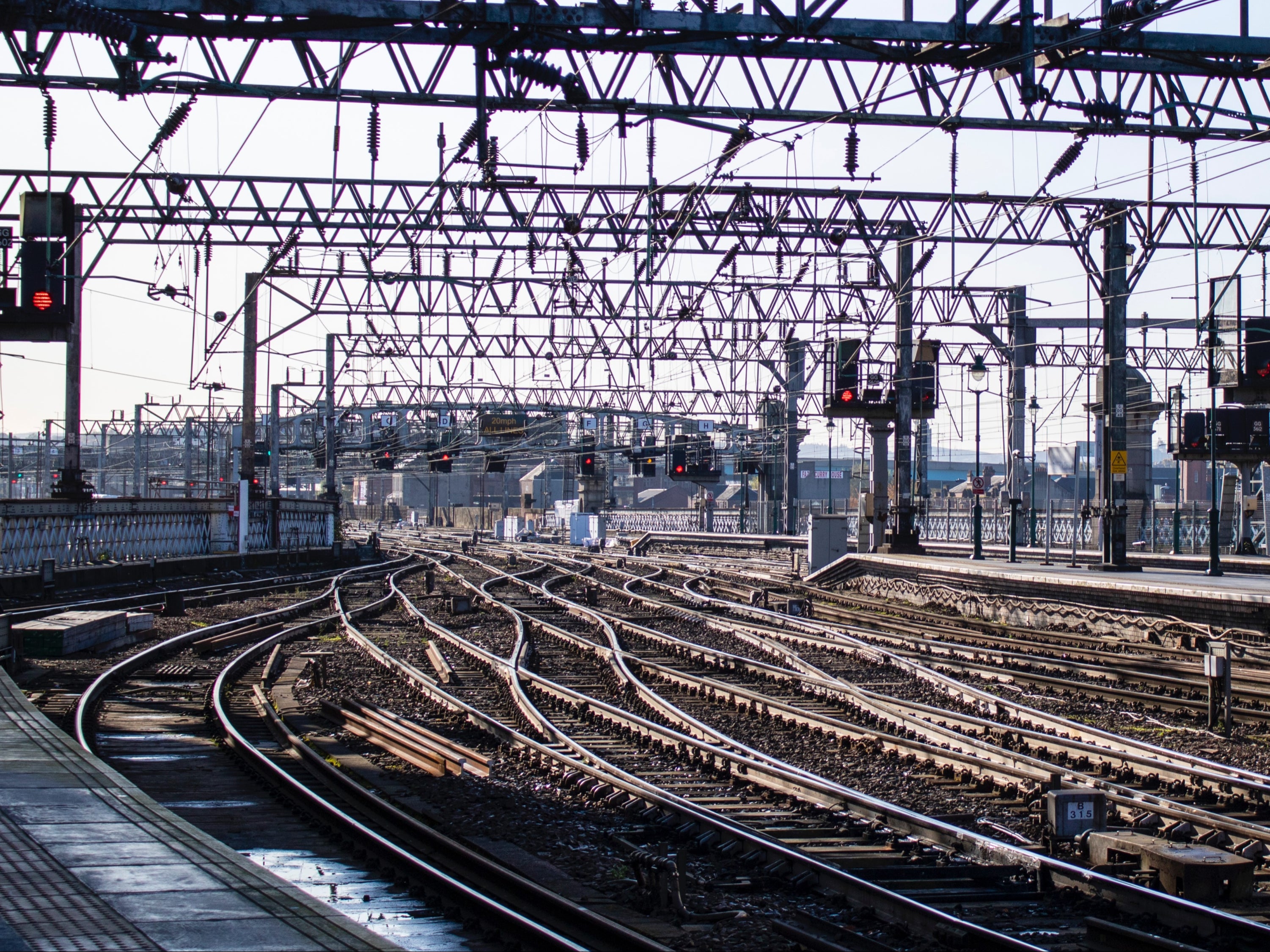 Empty tracks: the view from Glasgow Central station