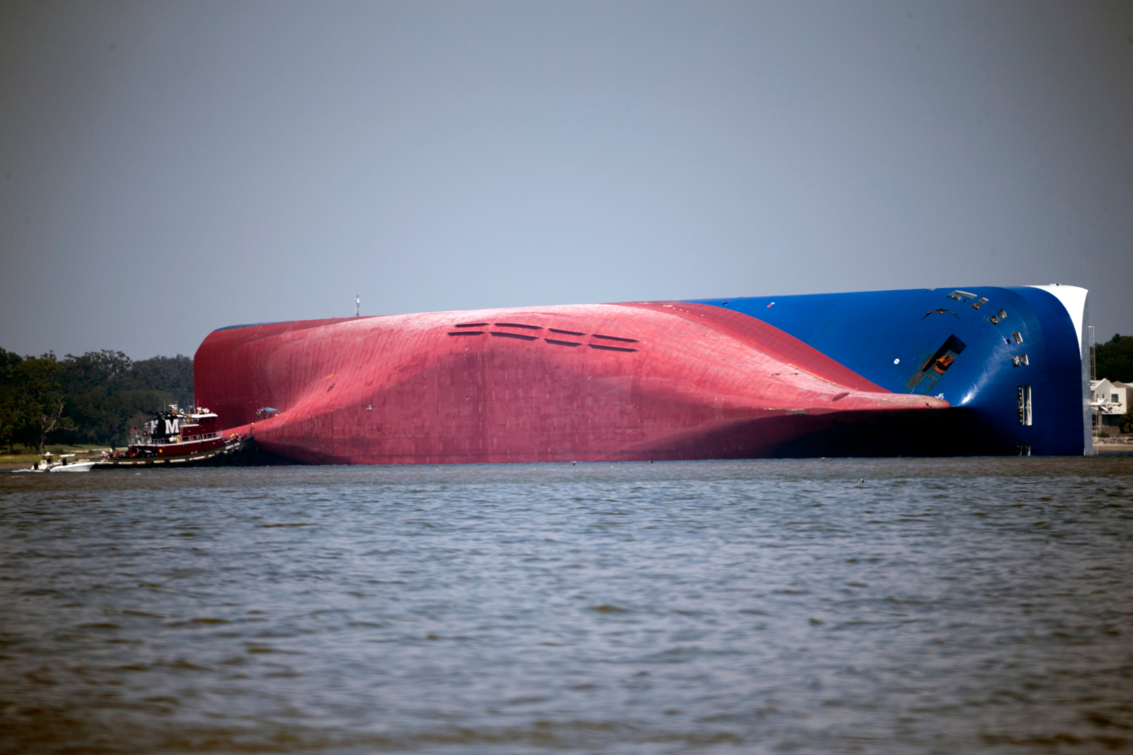 Overturned Cargo Ship Georgia