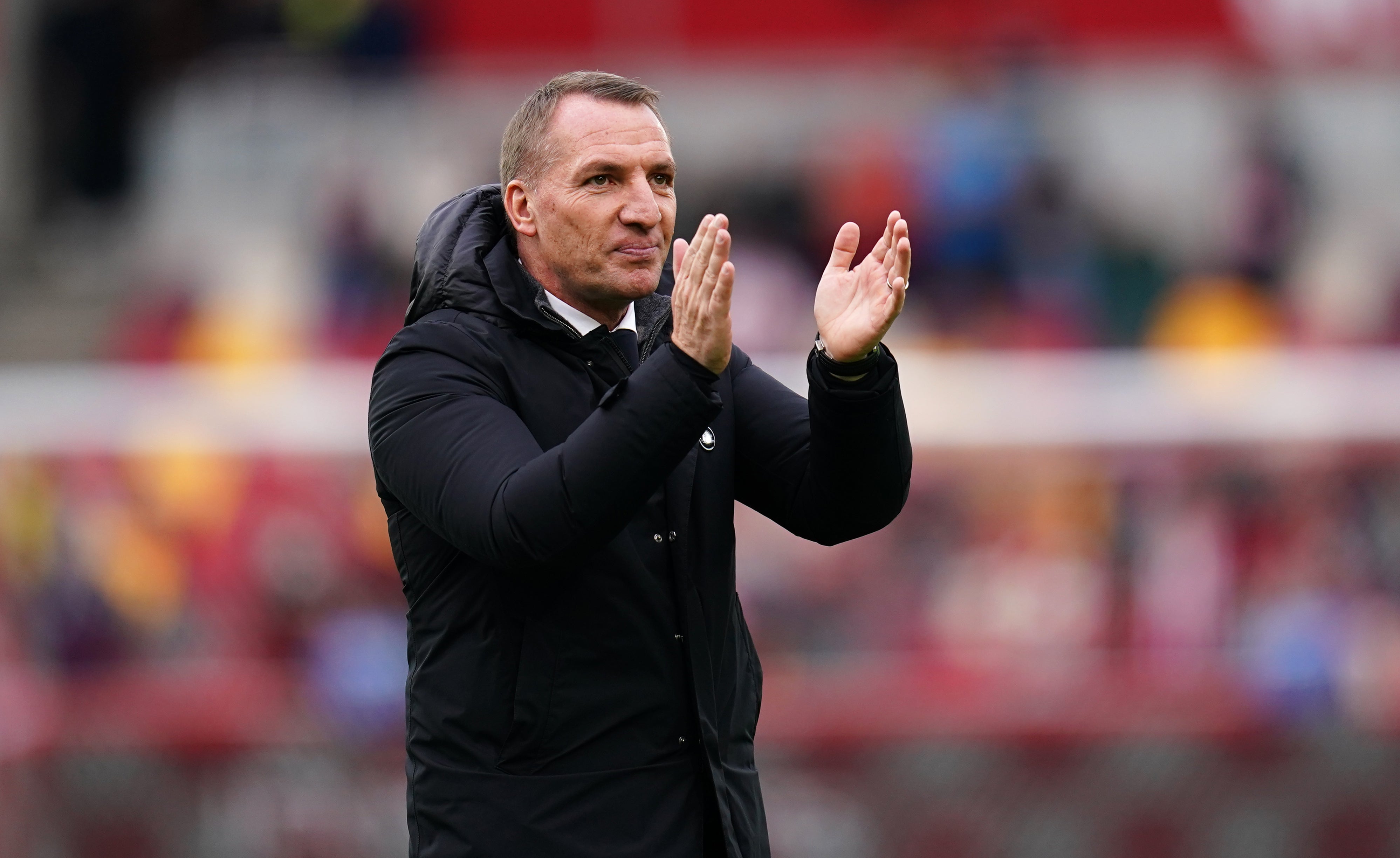 Brendan Rodgers will make changes against Brighton (John Walton/PA)