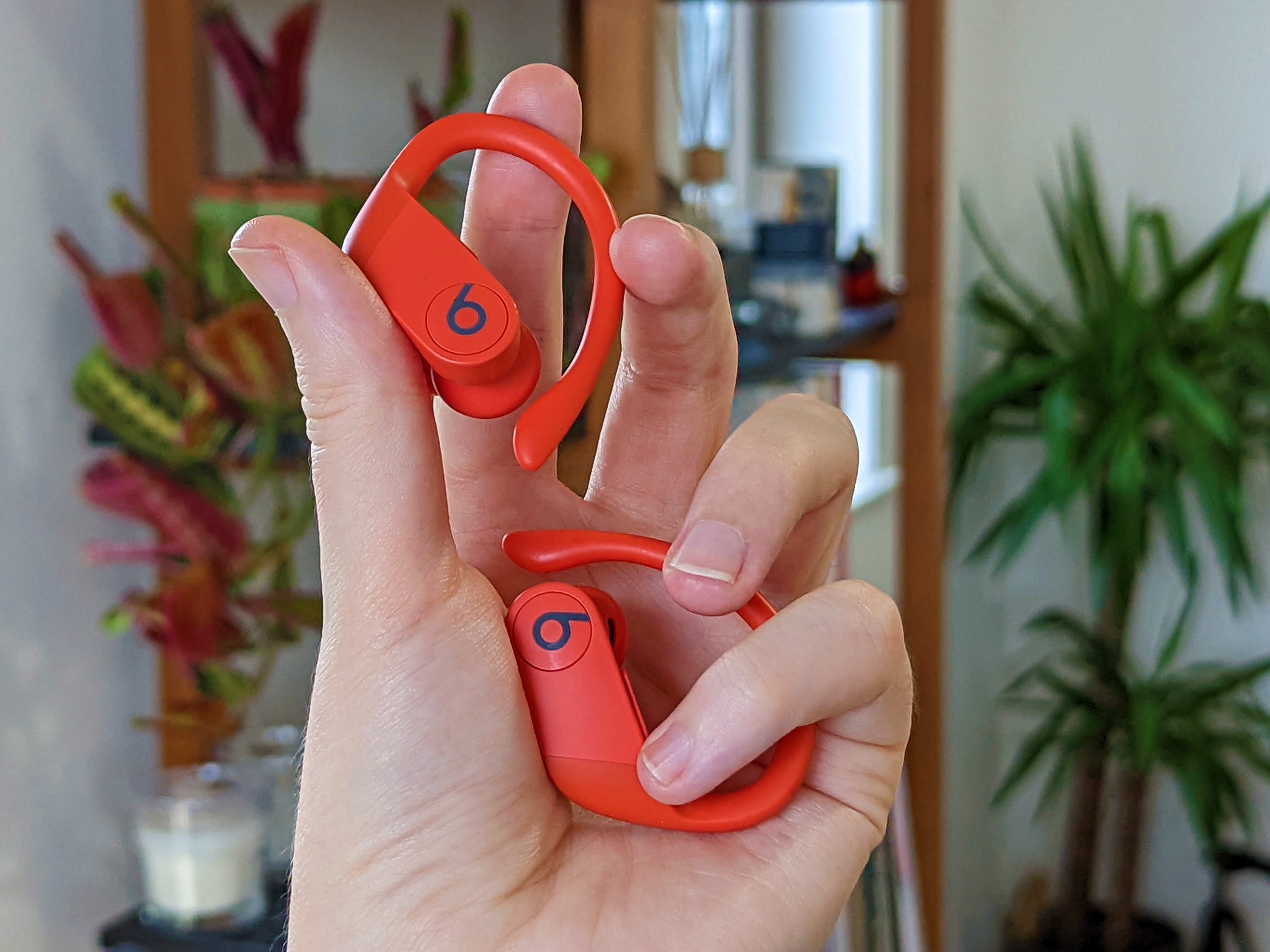 The earbuds come in six colours including “lava red”