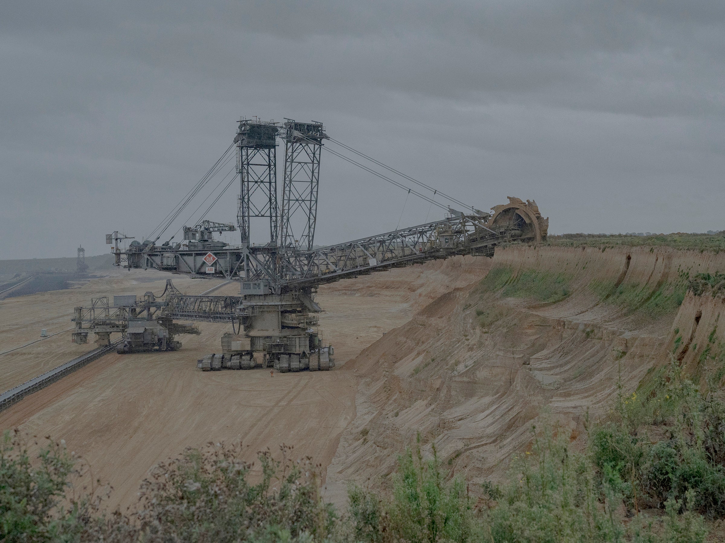 A coal excavator next to the village of Luetzerath, Germany