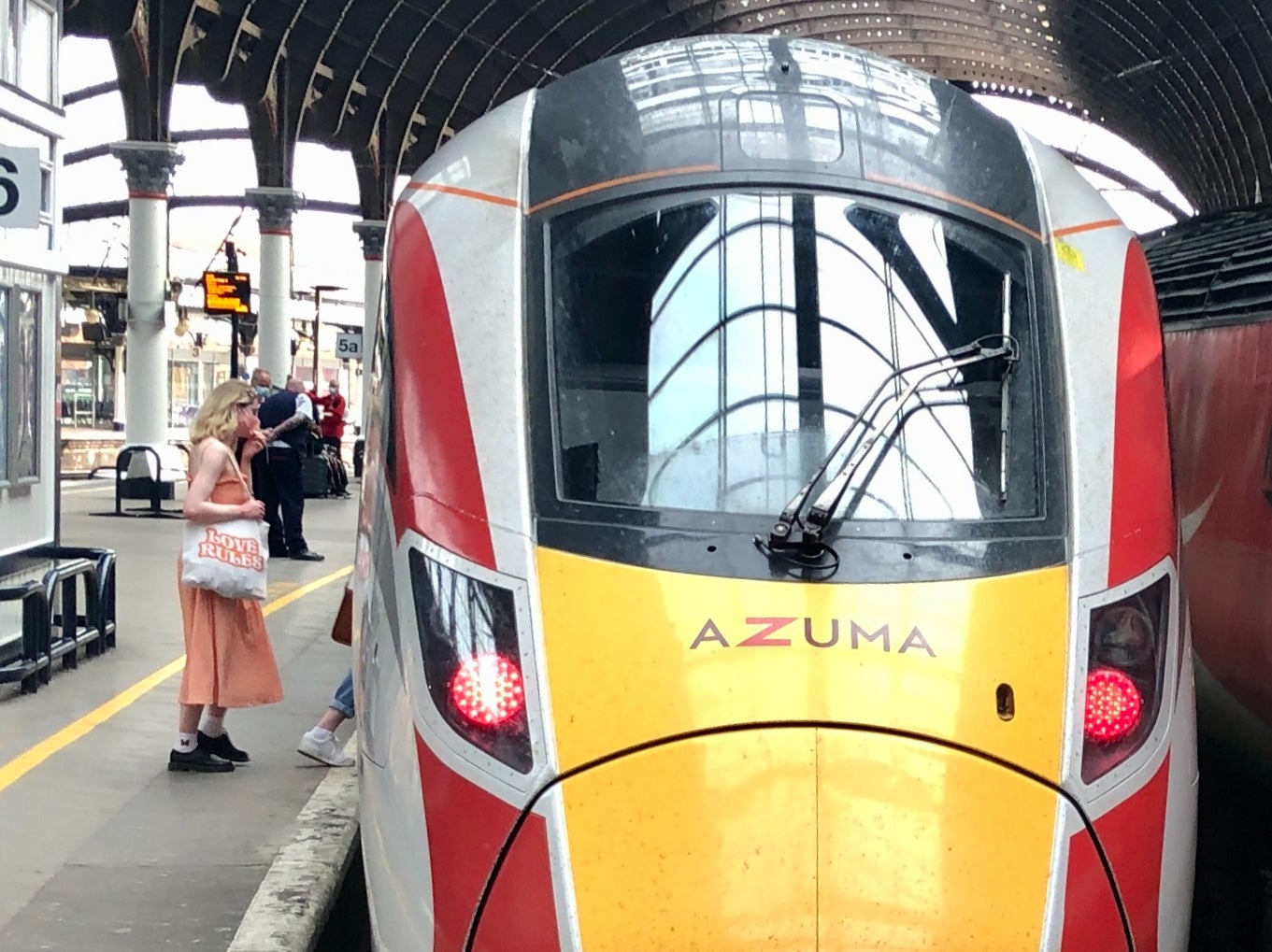 Waiting game: an LNER Azuma train at York station