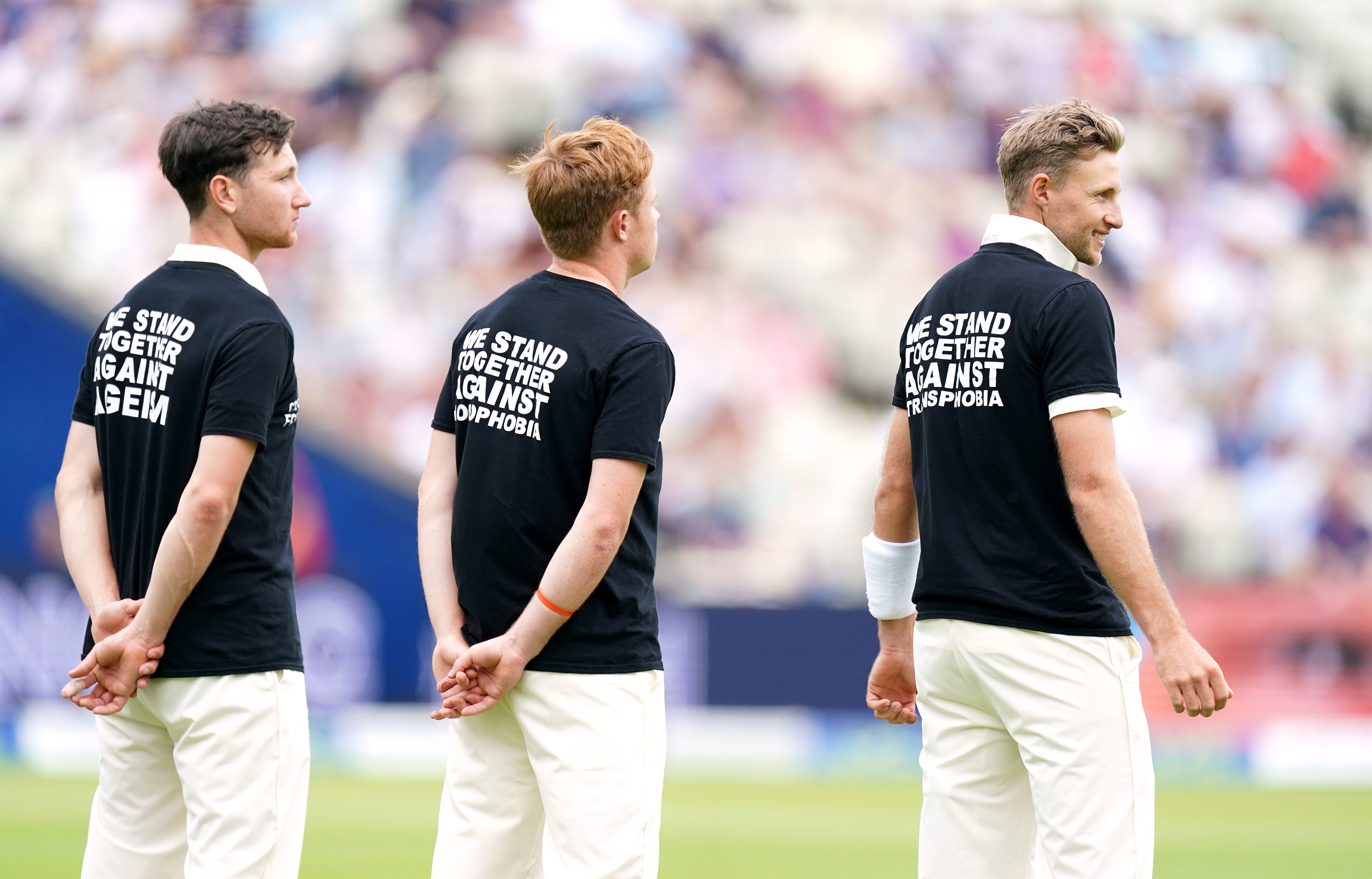 England players wore ‘Moment of Unity’ T-shirts in their home internationals in the summer (Mike Egerton/PA)