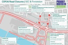 Cop26 road closures in Glasgow: How the climate summit will affect travel