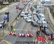 A40 blocked: Insulate Britain climate protesters block major London road