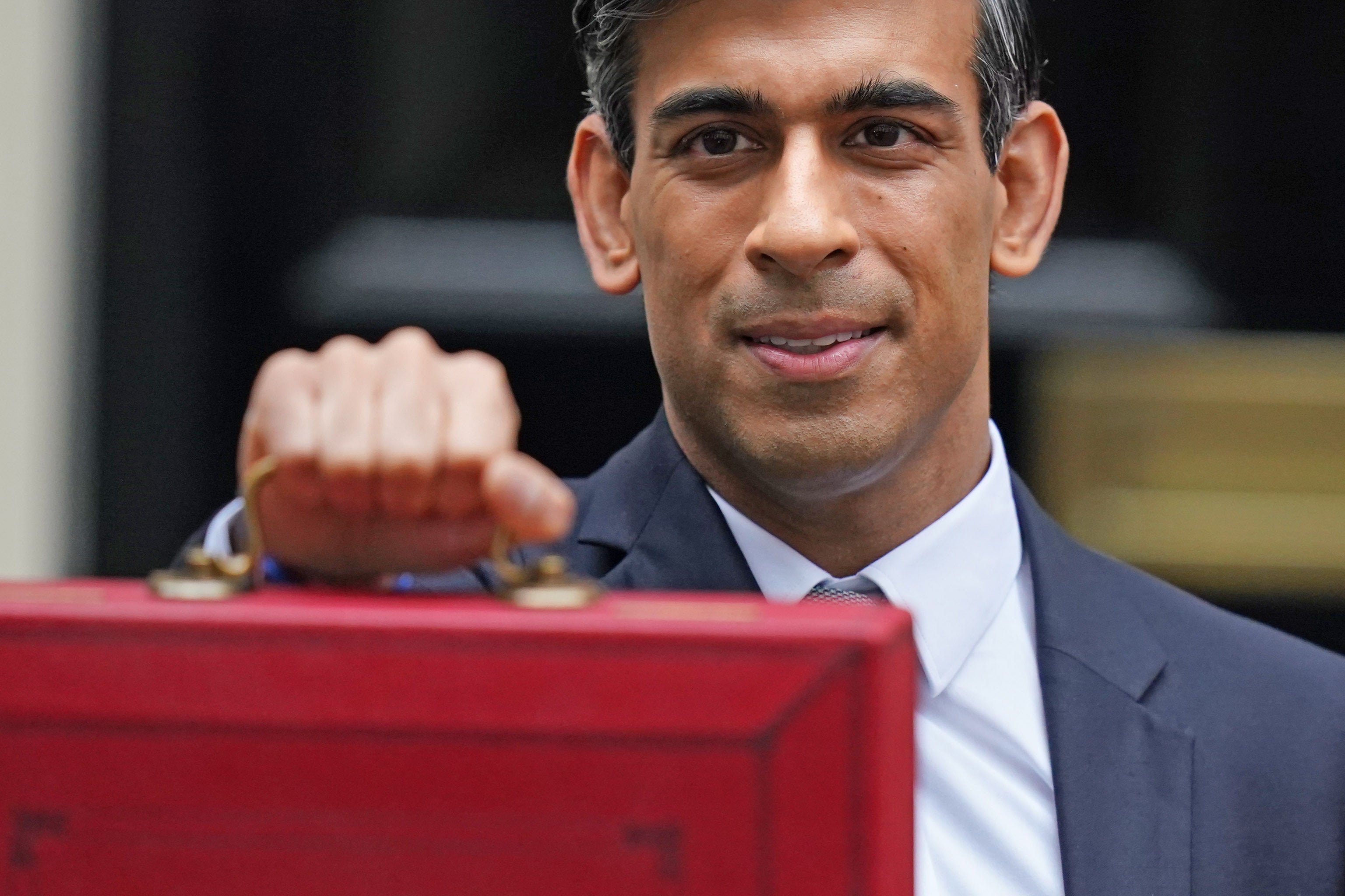 Sunak leaving 11 Downing Street, London before delivering his Budget to the House of Commons