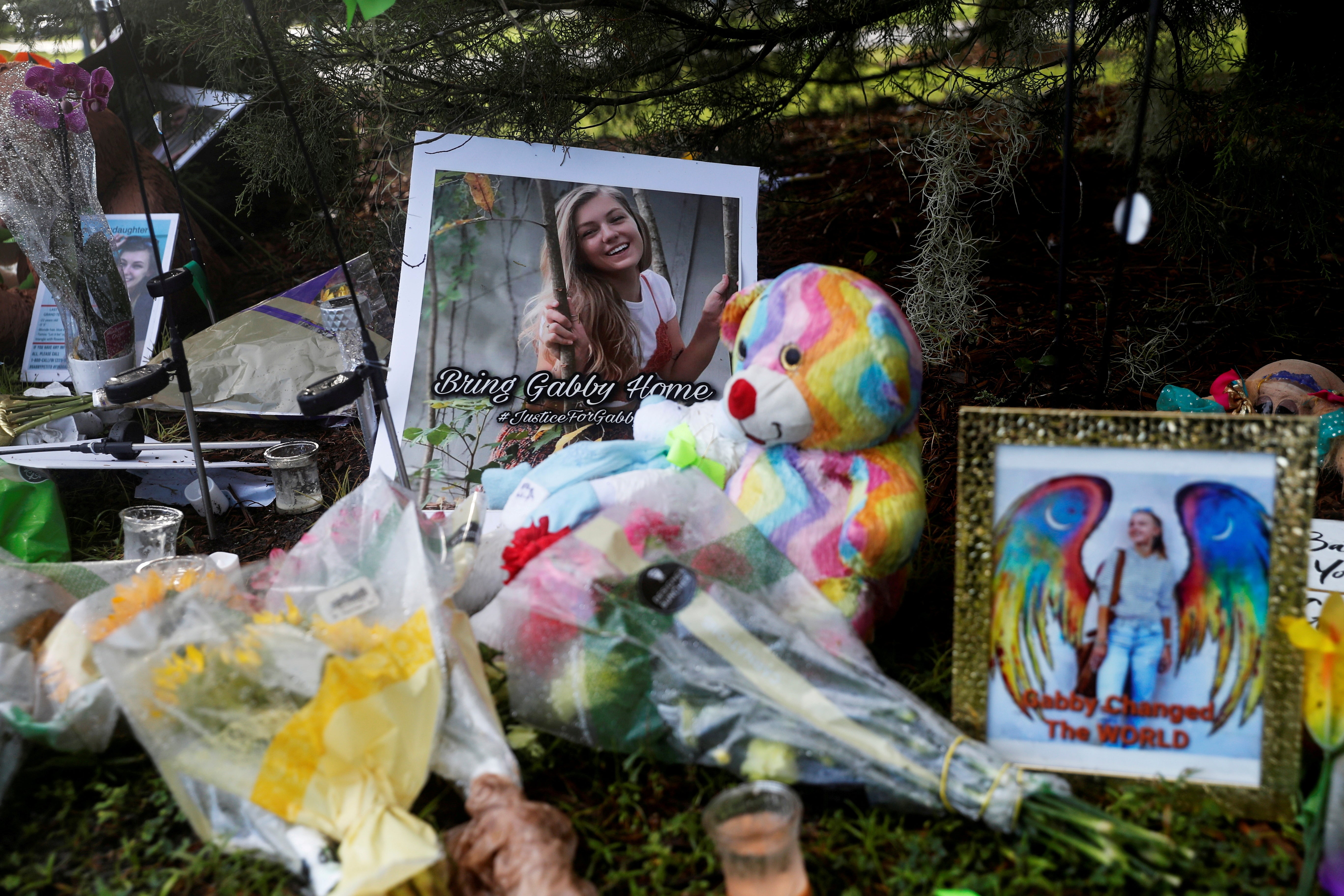 A memorial to Gabby Petito in North Port, Florida