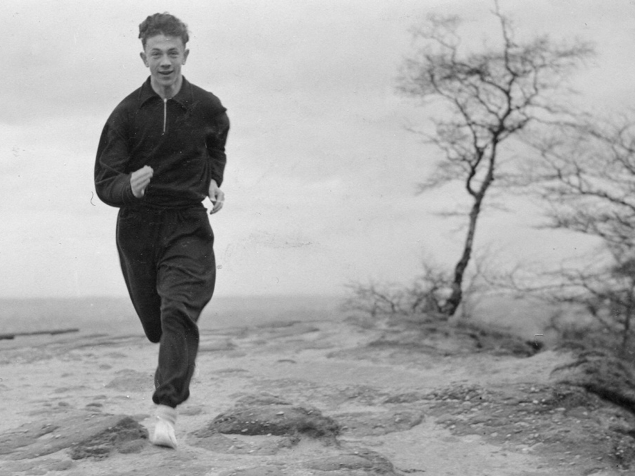 Garner running on Castle Rock as a young man