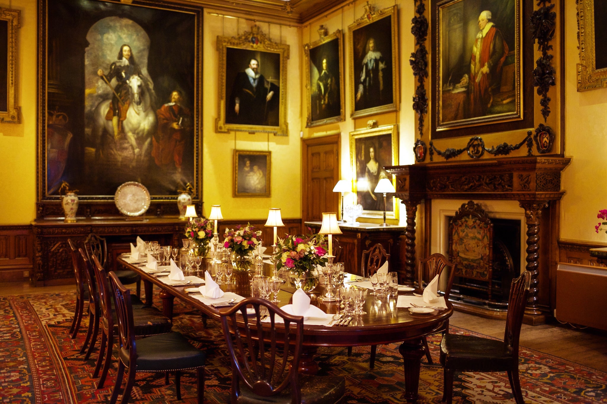 The dining room at Highclere Castle