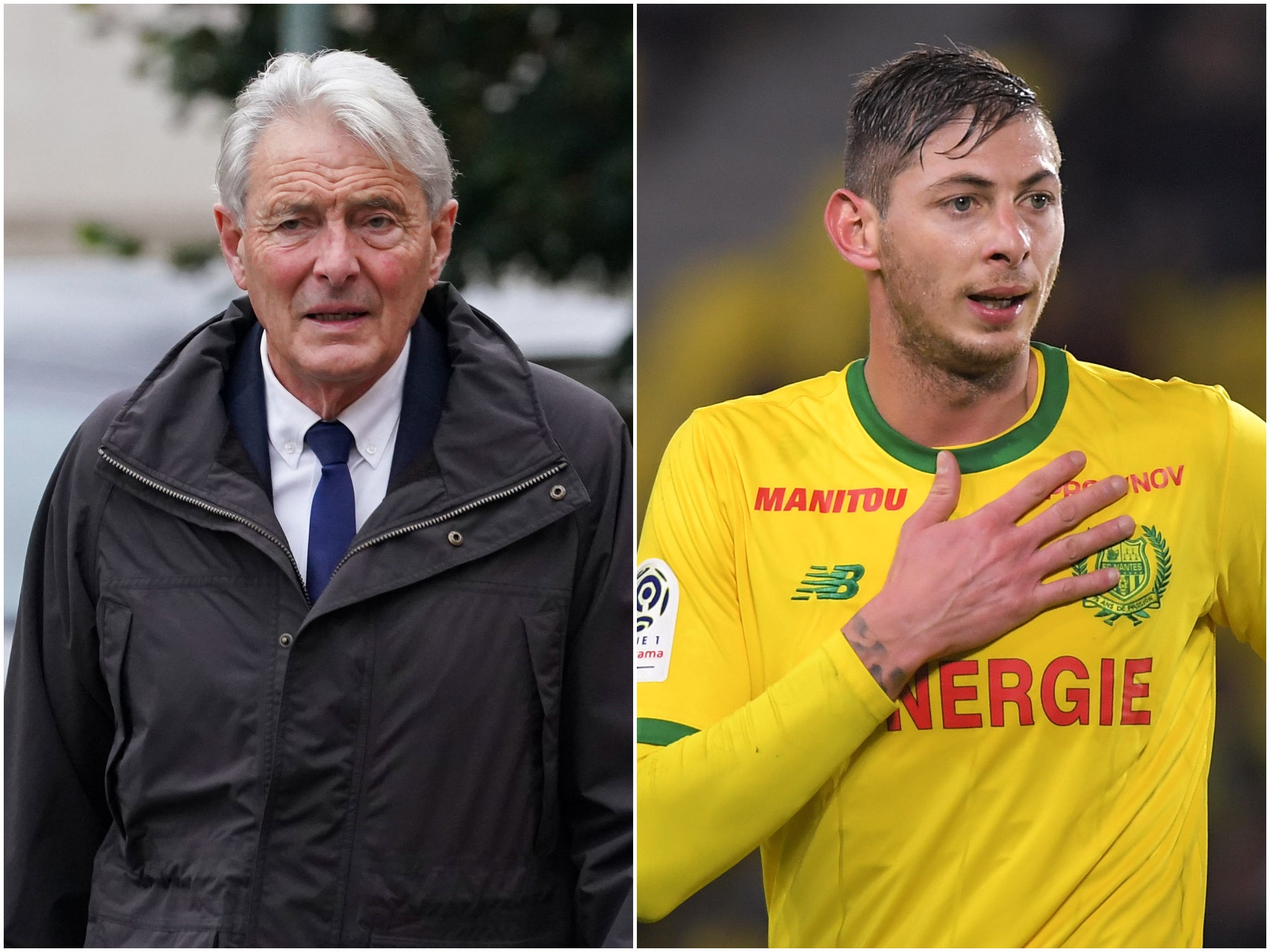 David Henderson, left, organised the fateful flight for Emiliano Sala