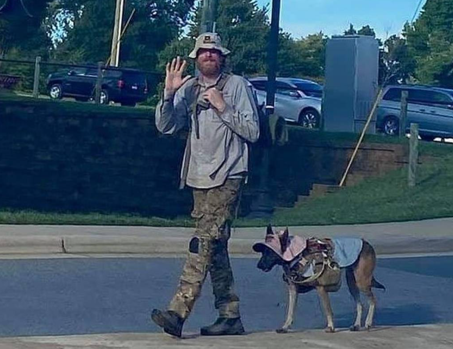 Joshua Rorher and and his two-year-old belgian malinois Sunshine Rae