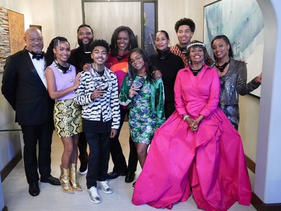 Michelle Obama on the set of ‘black-ish’