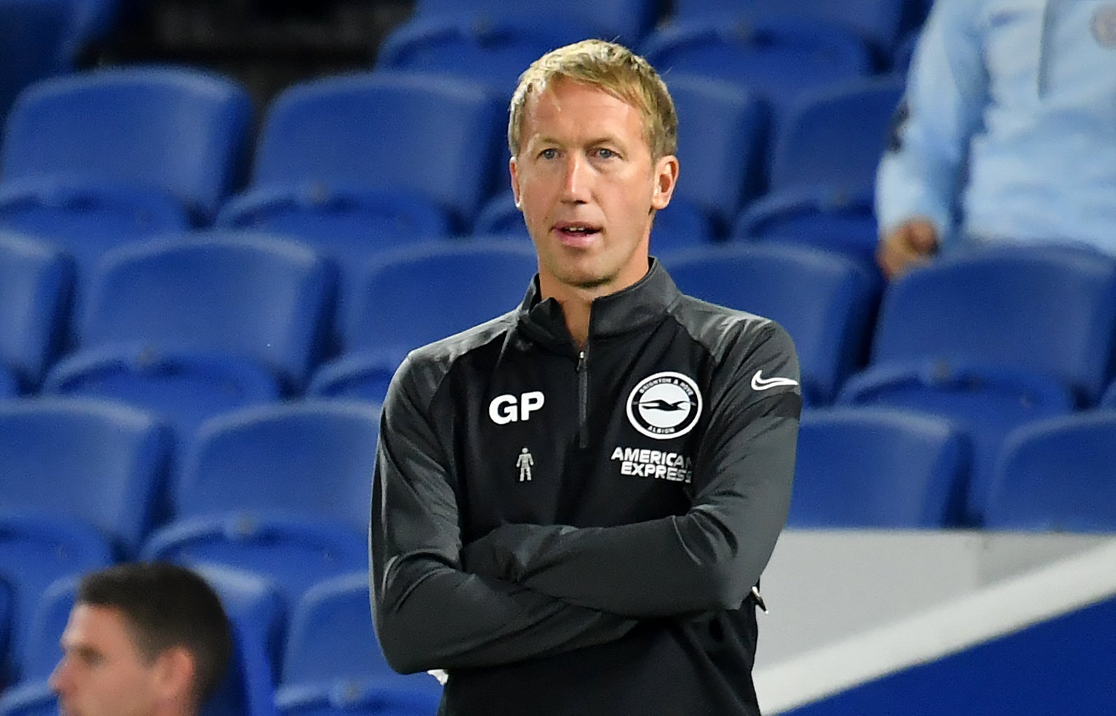 Brighton manager Graham Potter will look for the right balance in his team when they play Liverpool at Anfield (Glyn Kirk/PA)