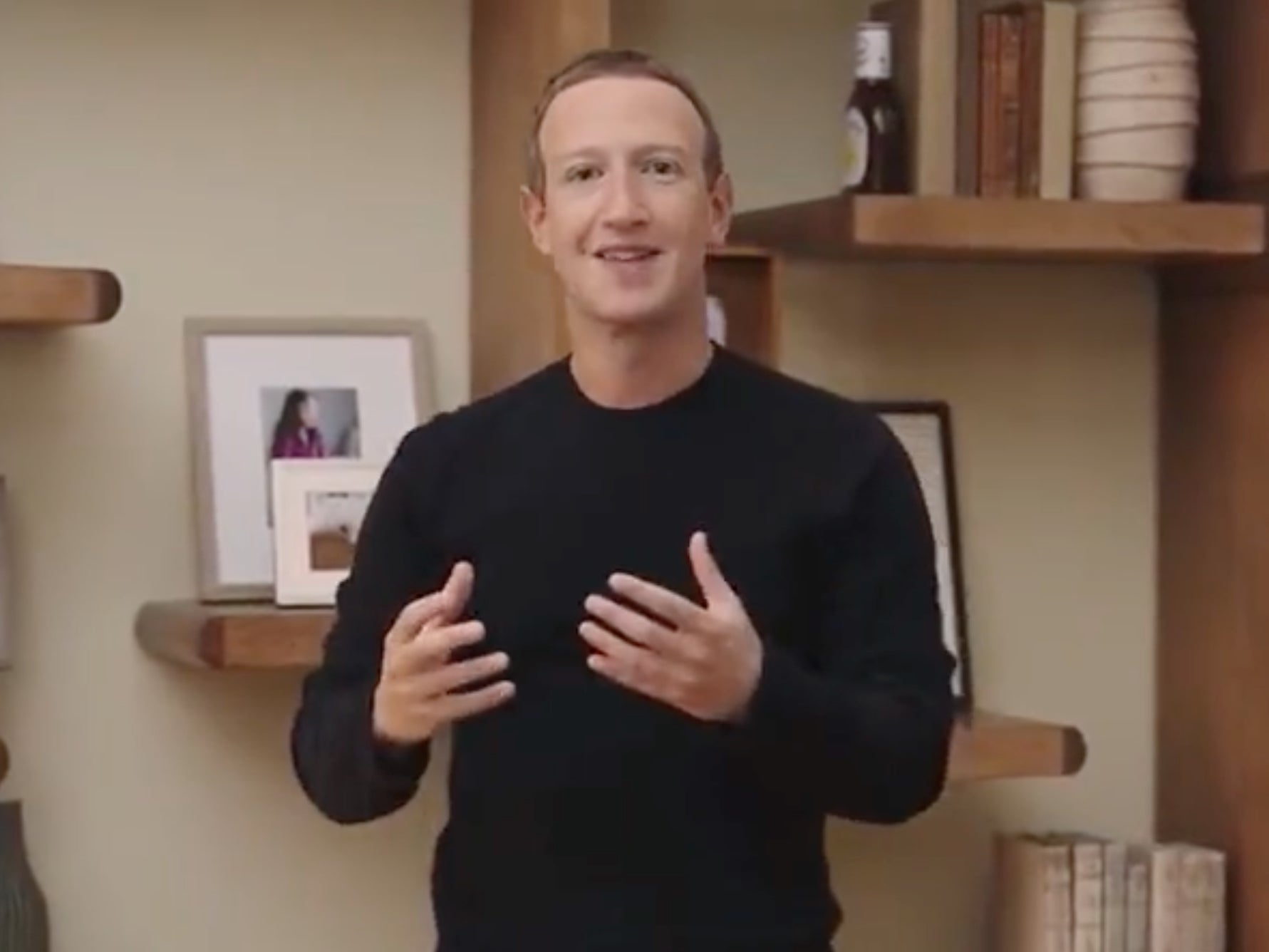 Mark Zuckerberg's bizarre home decoration spotted in live video