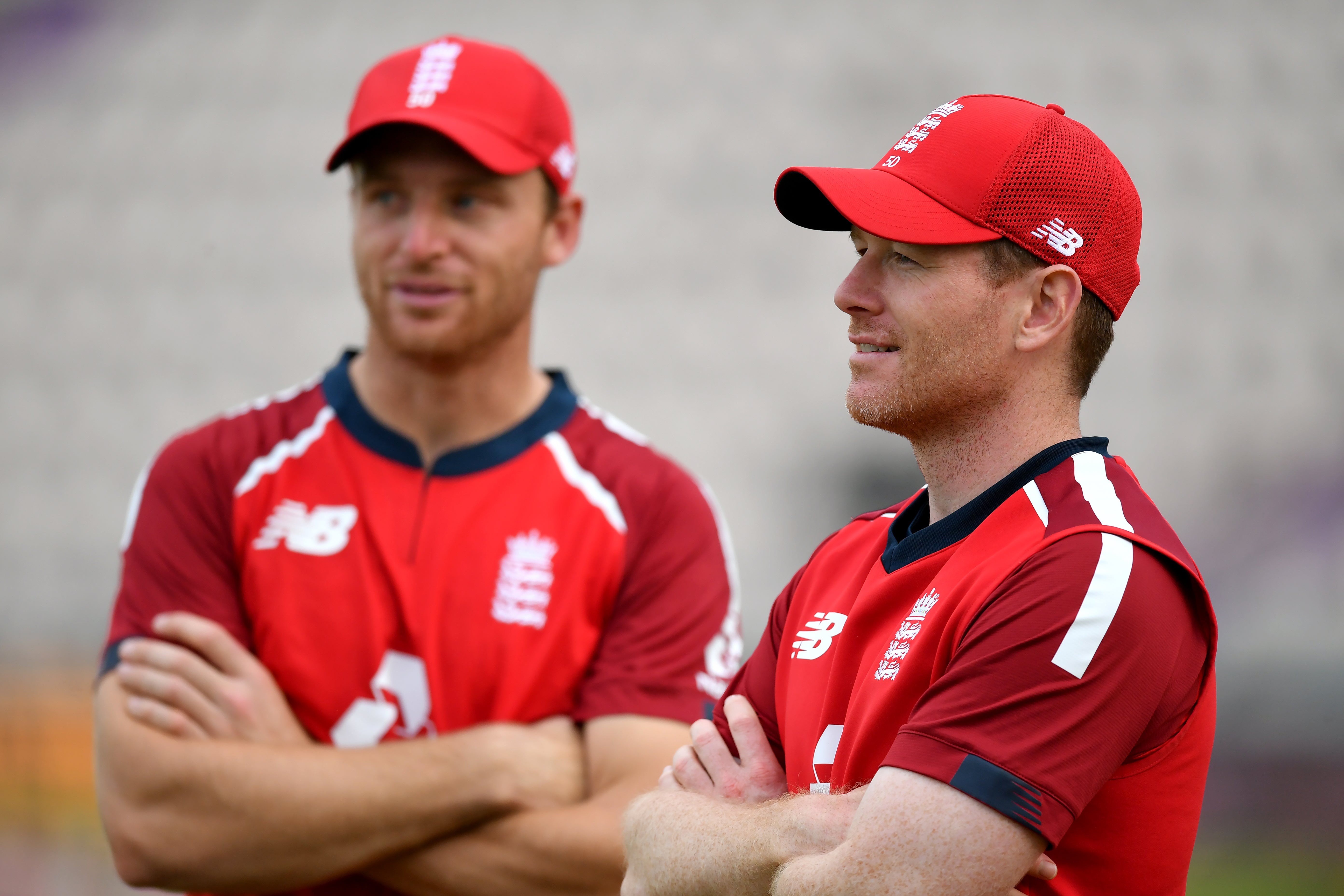 Jos Buttler (left) has been praised by Eoin Morgan (right) (Dan Mullan/PA)