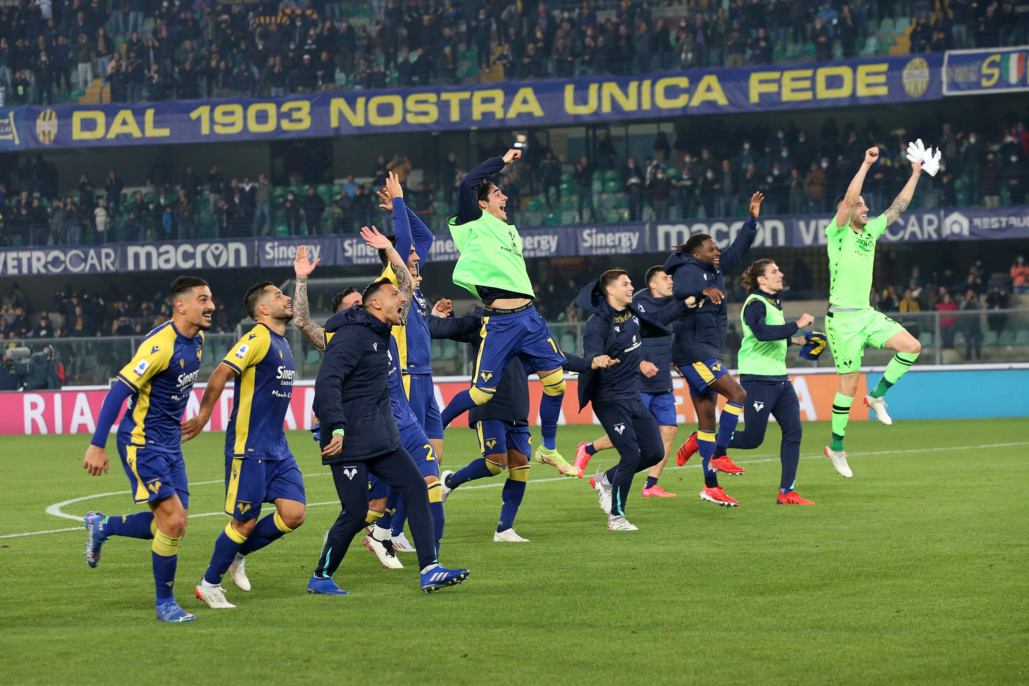 Verona secured a famous Serie A win over Juventus (Paola Garbuio/LaPresse via AP)