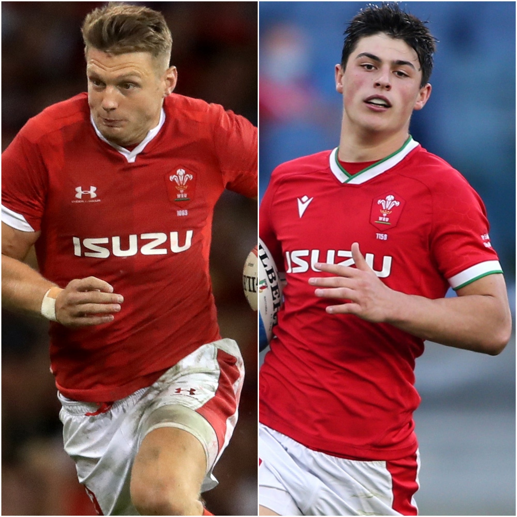 Dan Biggar and Louis Rees-Zammit (Adam Davy/Marco Iacobucci/PA)