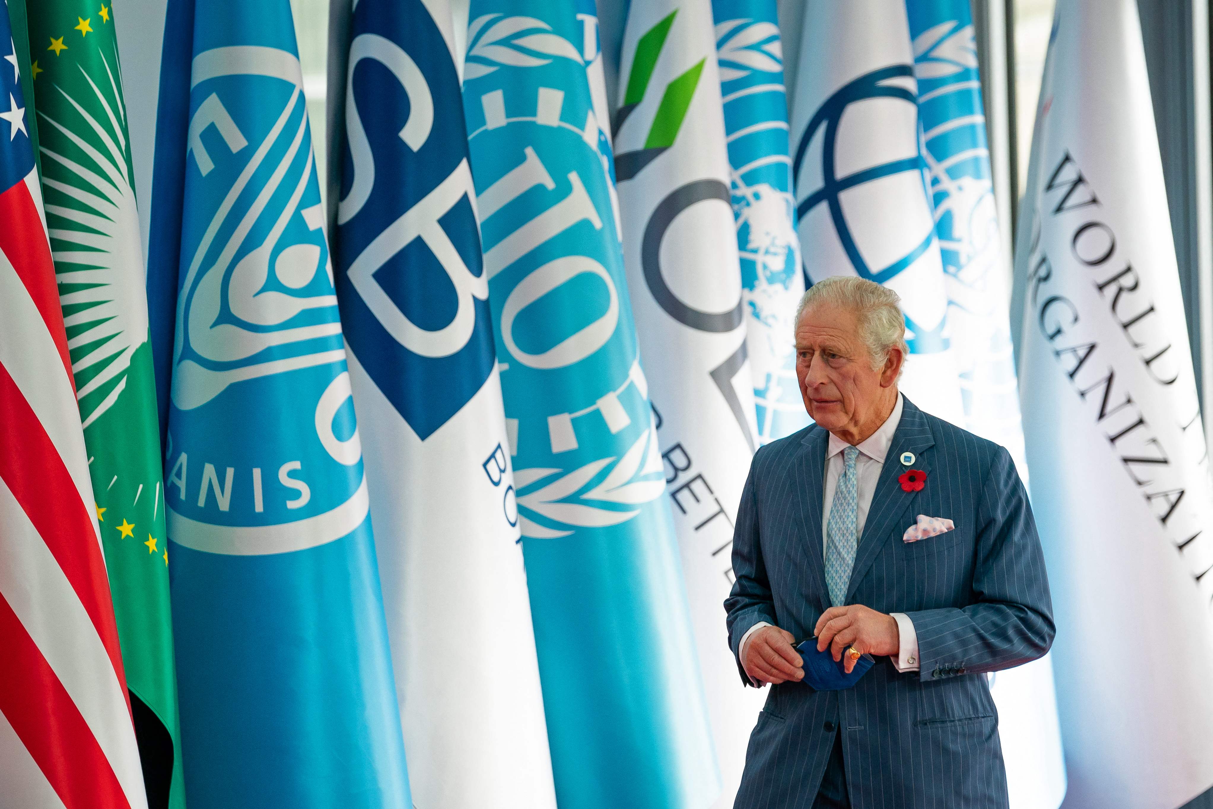 The Prince of Wales arriving at the G20 Summit in Rome