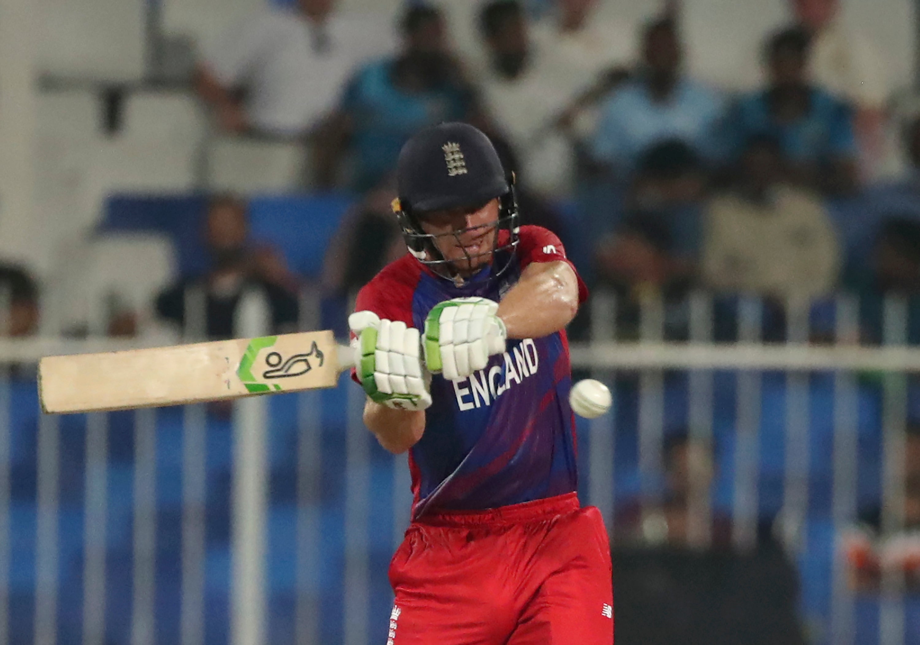 Jos Buttler’s century powered England to 163 for four (Aijaz Rahi/AP)