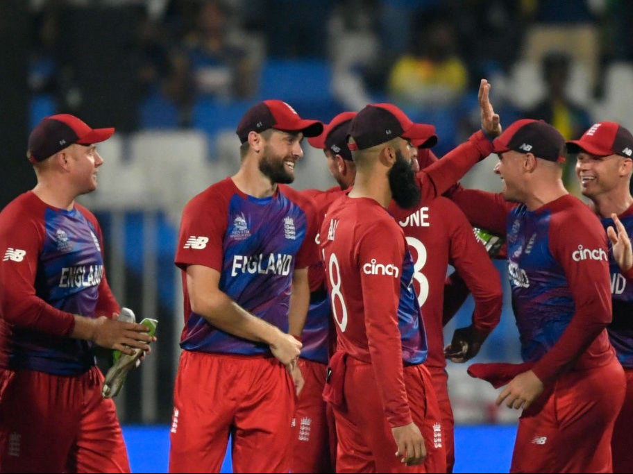 England celebrate en route to victory