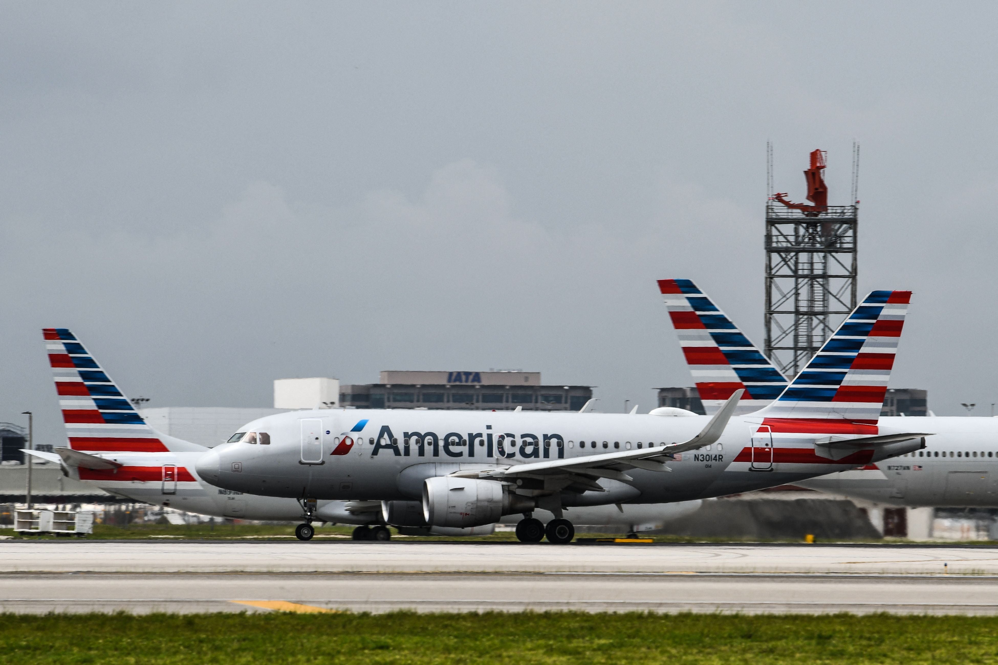 File: An American Airlines plane prepares to take off from the Miami International Airport in Miami on 16 June