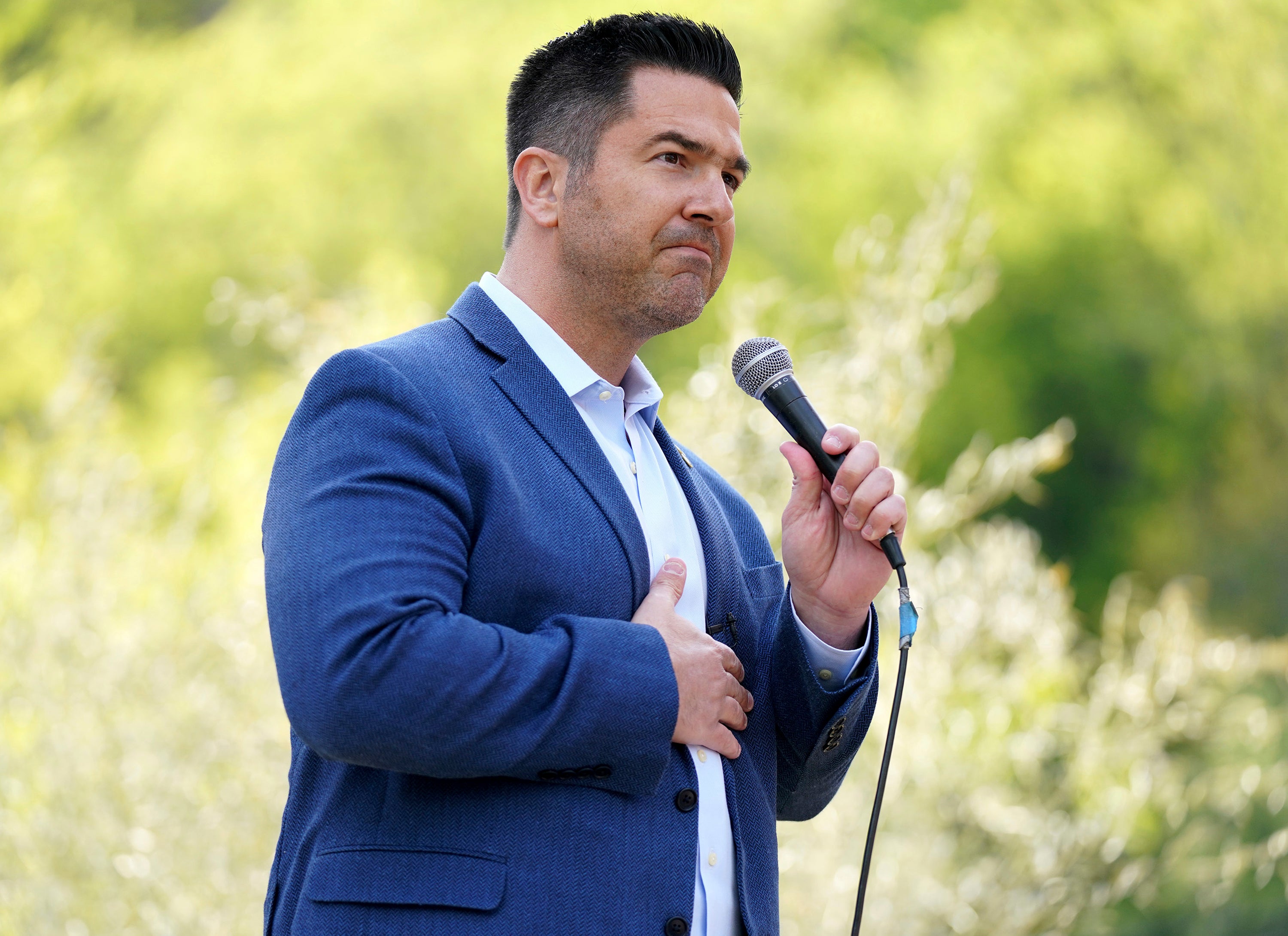 File: Sean Parnell speaks in McCandless town as he announces his candidacy for Pennsylvania’s open US senate seat