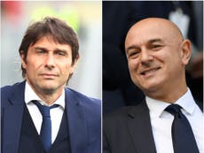 Antonio Conte reveals Daniel Levy’s ‘contagious enthusiasm and determination’ key to Tottenham move