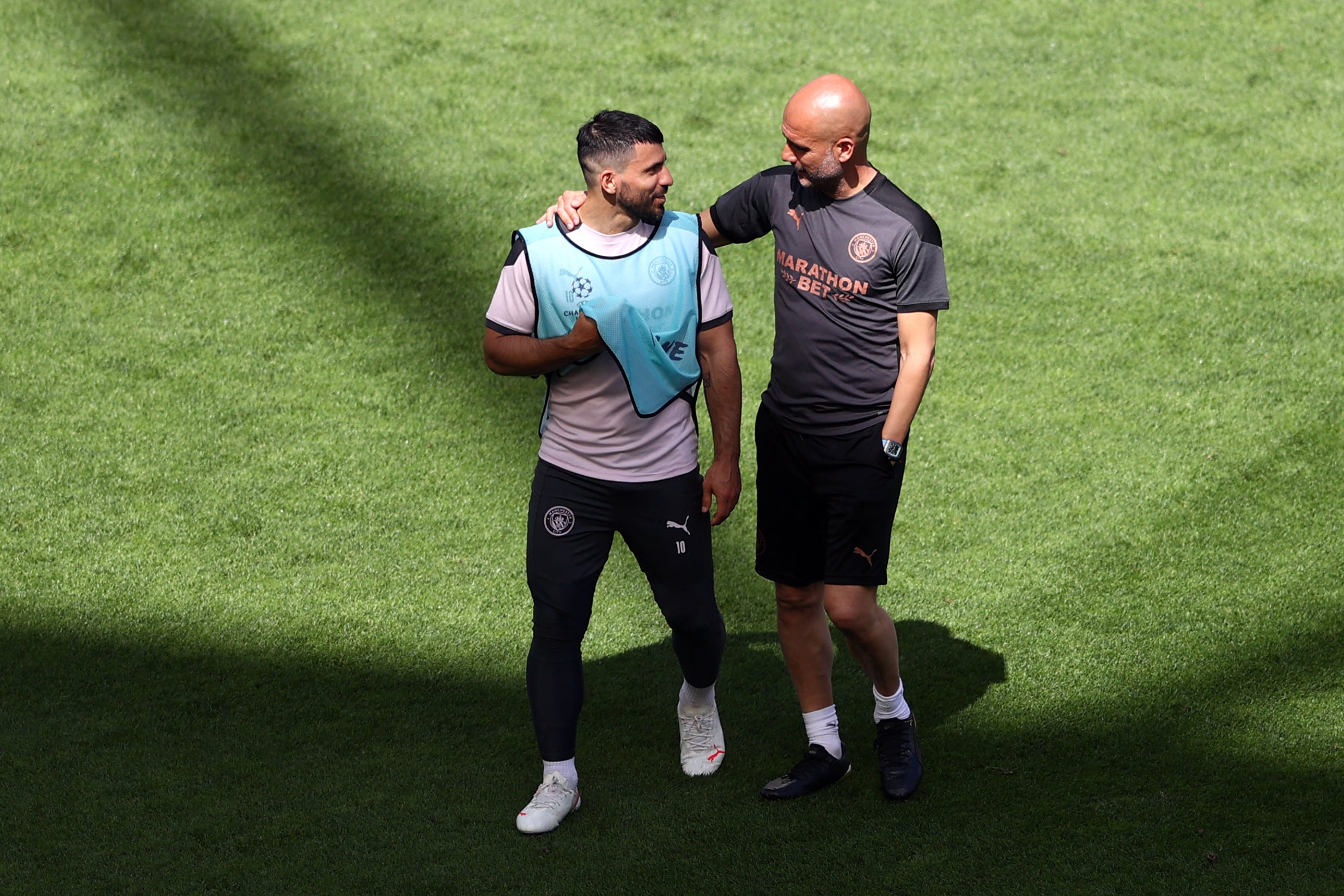 Pep Guardiola has wished Sergio Aguero a speedy recovery