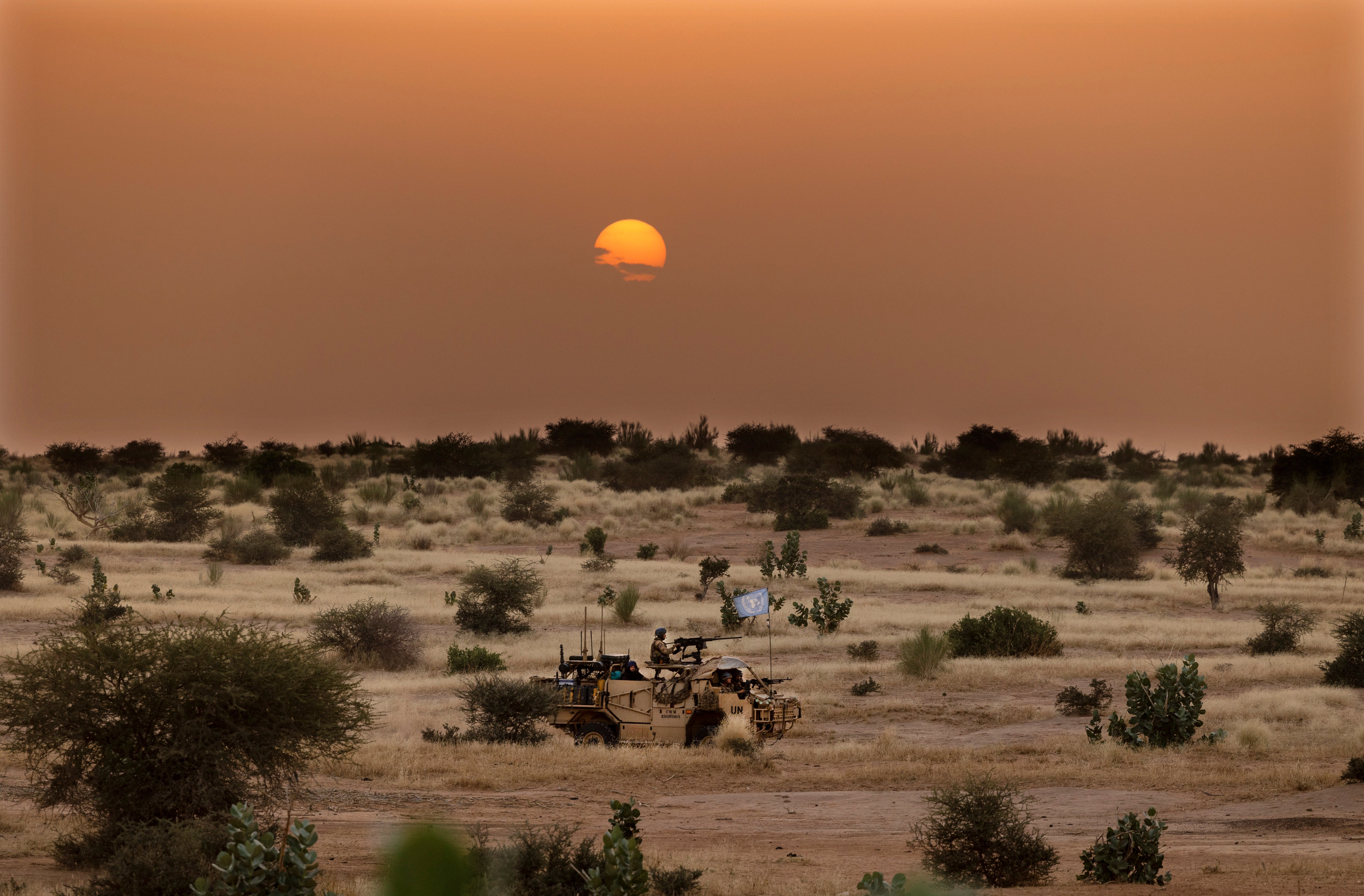 Troops out on reconnaissance patrol