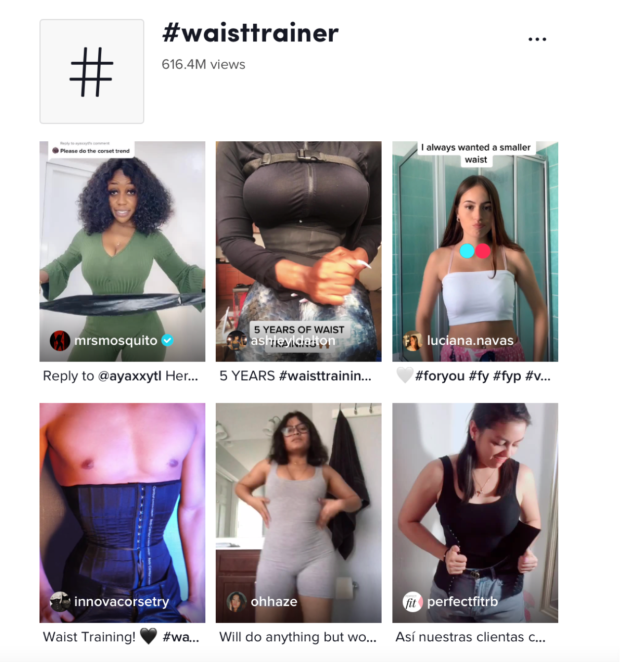 TikTok videos with the hashtag #waisttrainer have been viewed more than 616 million times