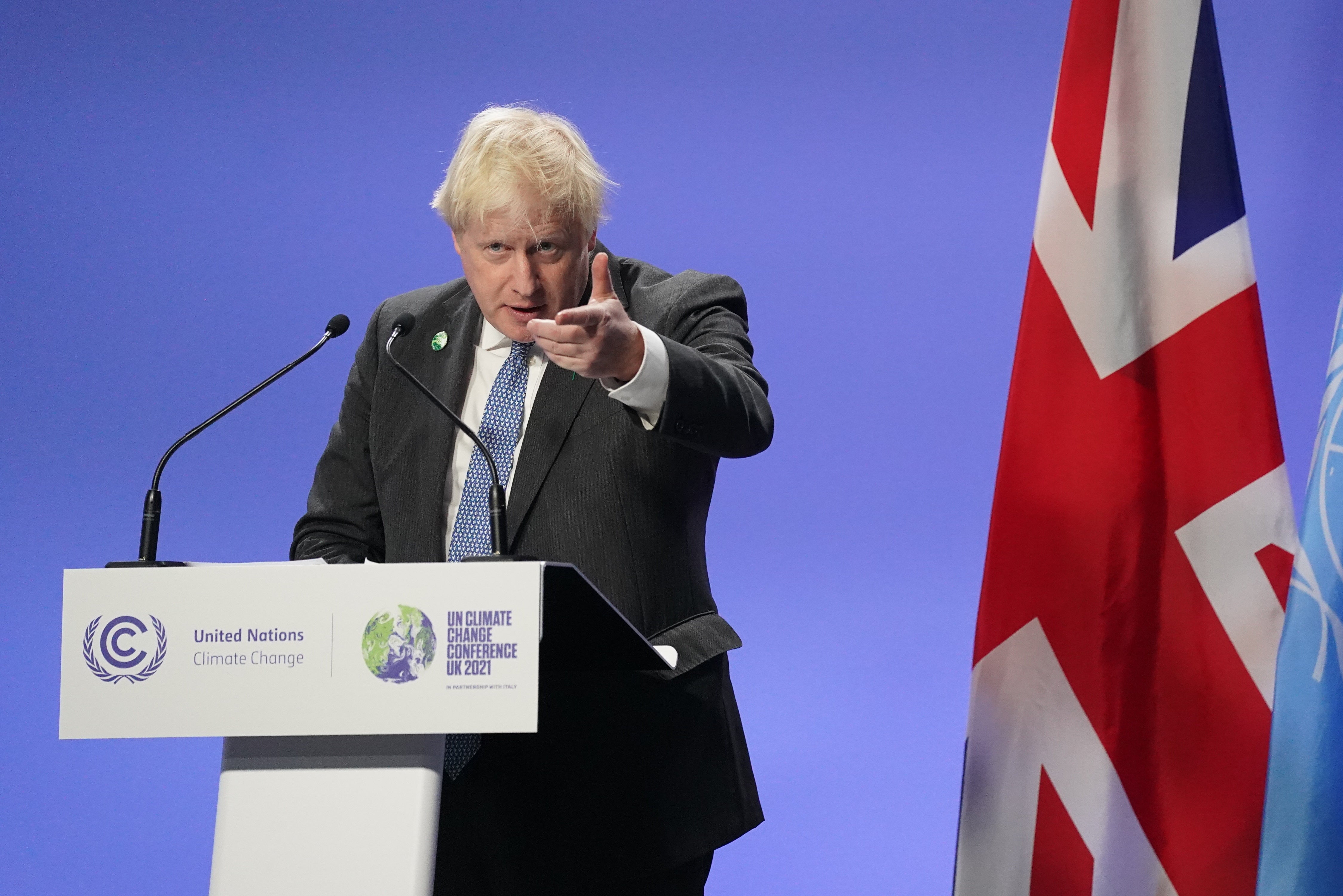 Boris Johnson spent two days at Cop26 (Stefan Rousseau/PA)