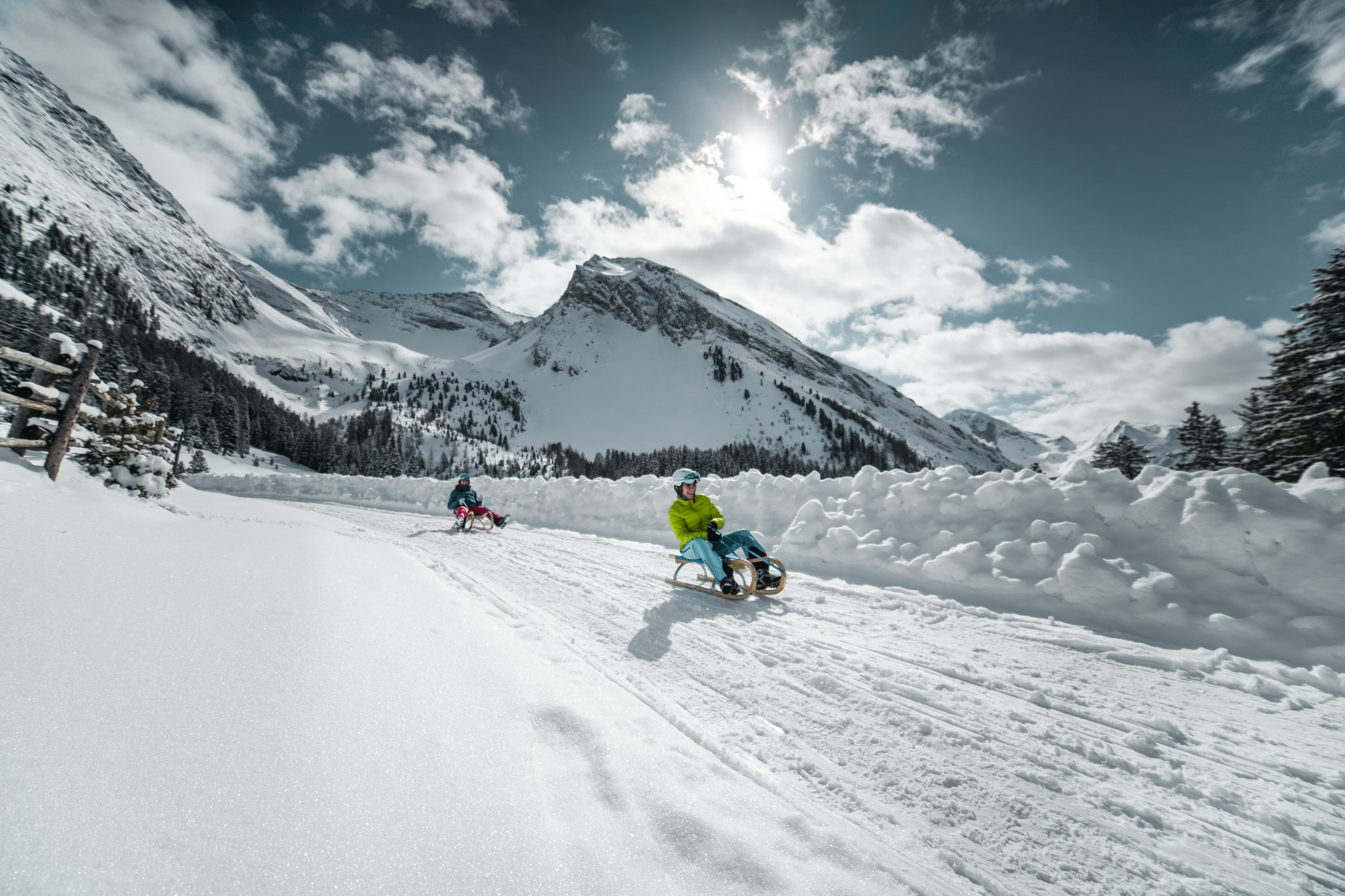 Kids will love tobogganing down the slopes