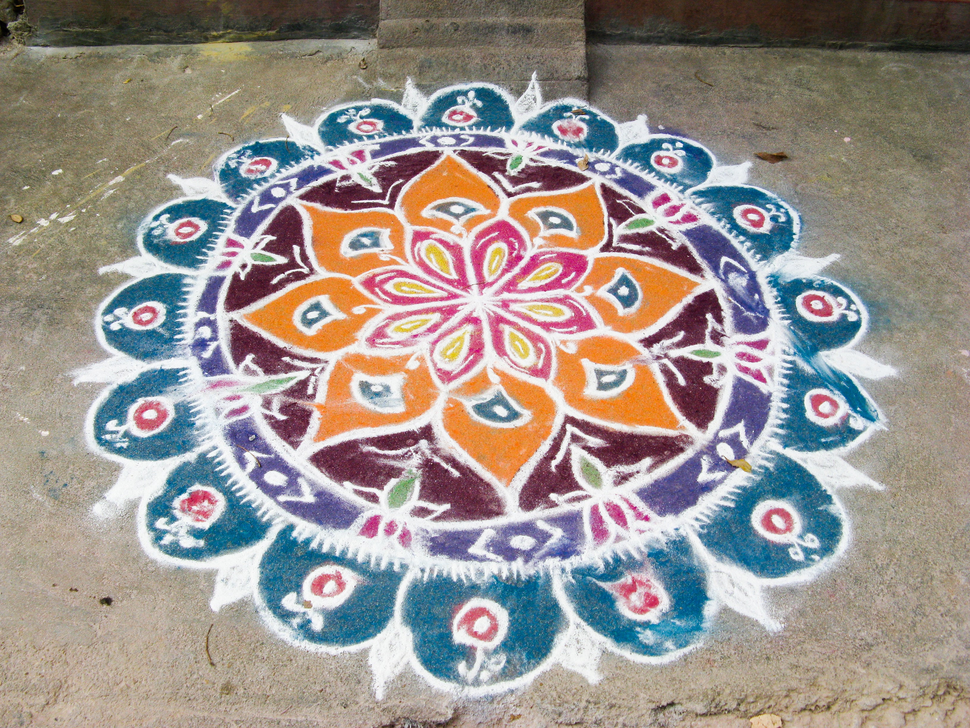 A Rangoli outside someone’s home