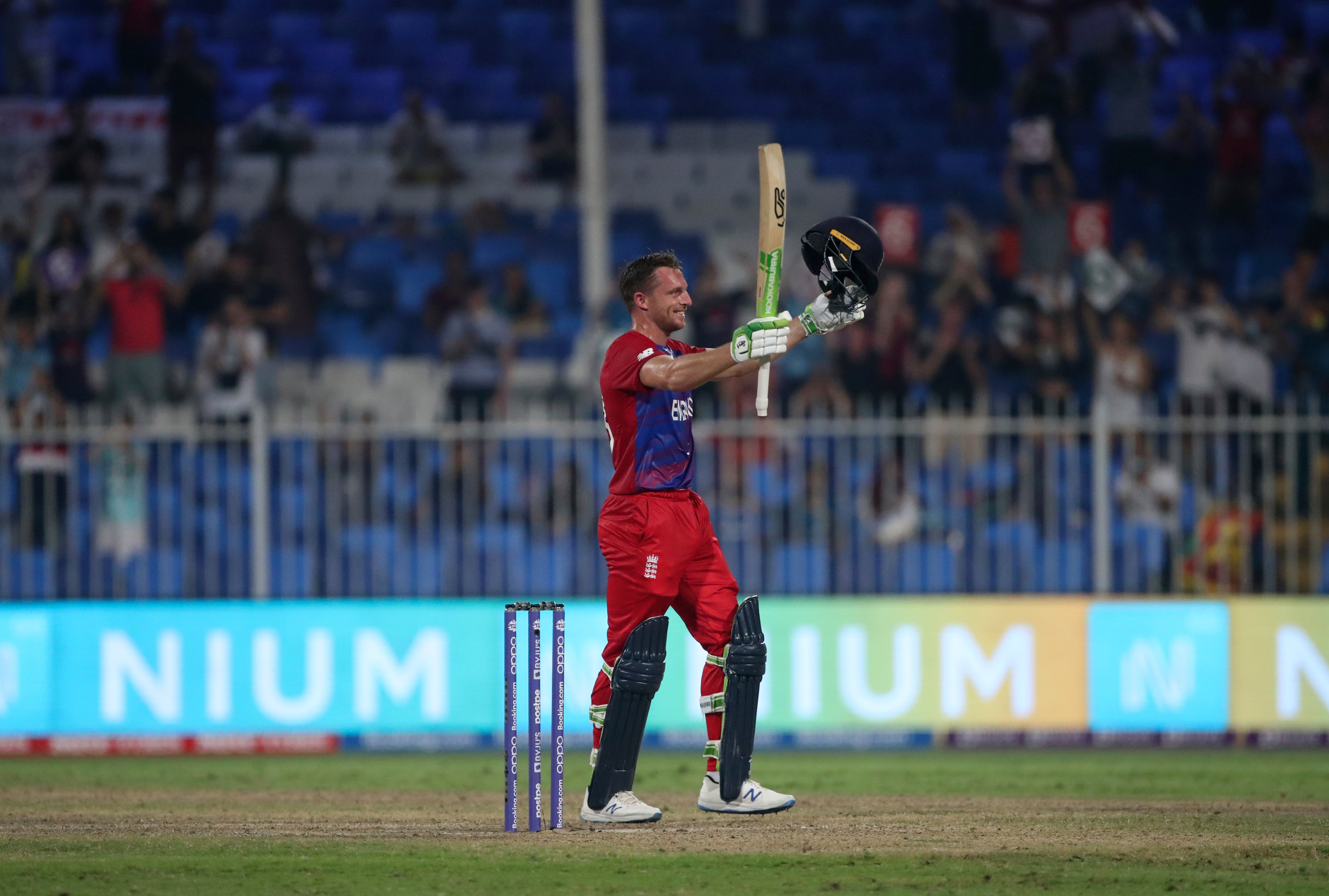 Jos Buttler registered his maiden T20 international hundred on Monday (Aijaz Rahi/AP/PA)