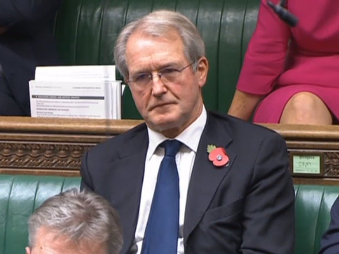 Former cabinet minister Owen Paterson in the House of Commons