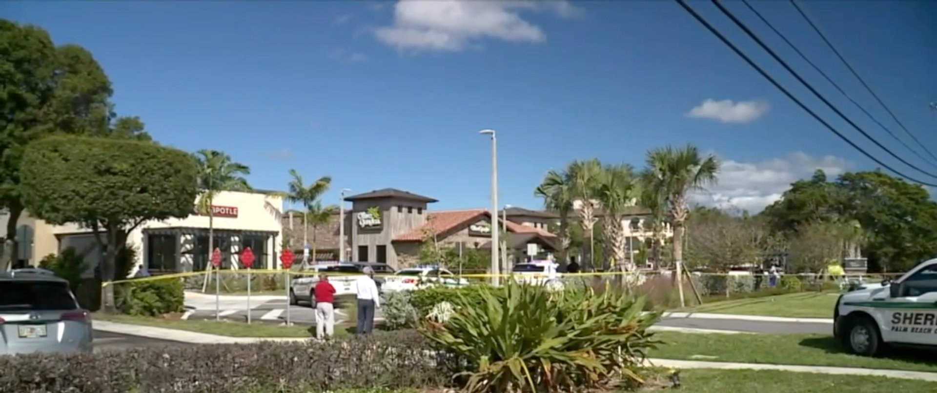 A man has been shot dead and two others wounded after a shooting at a Chipotle in Palm Beach Springs, Florida, according to police.