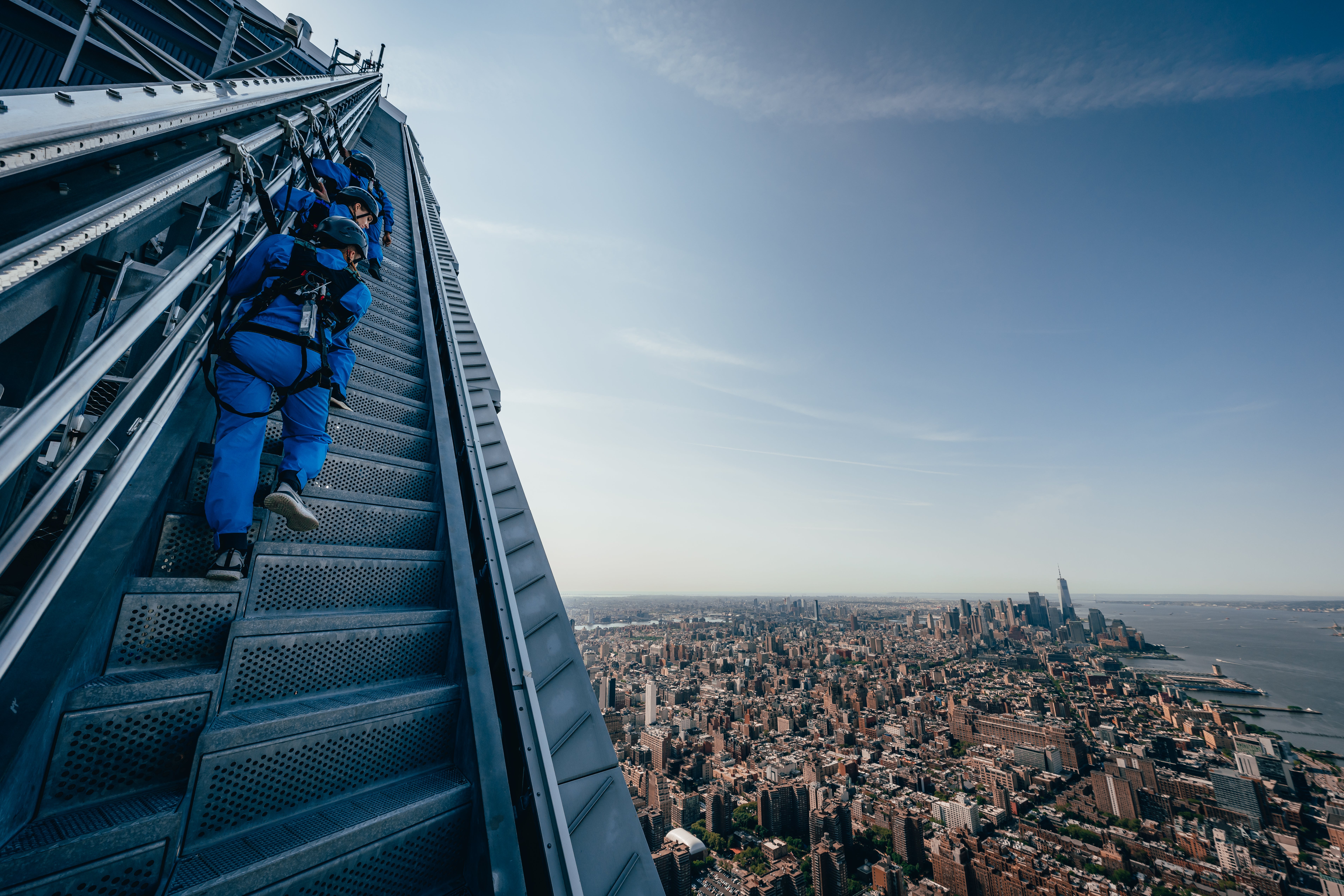 The steps up the side of the 30 Hudson Yards skyscraper