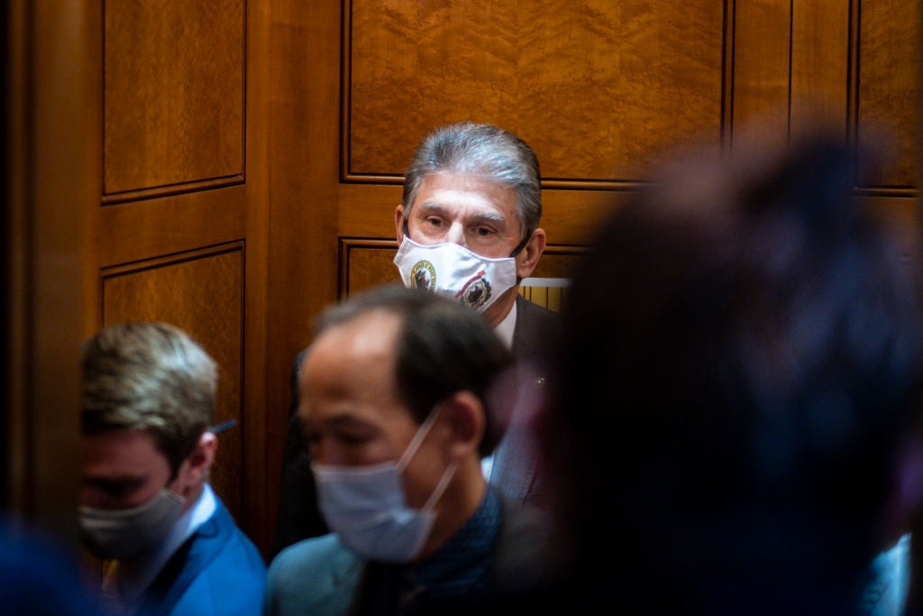 Sen Joe Manchin at the US Capitol