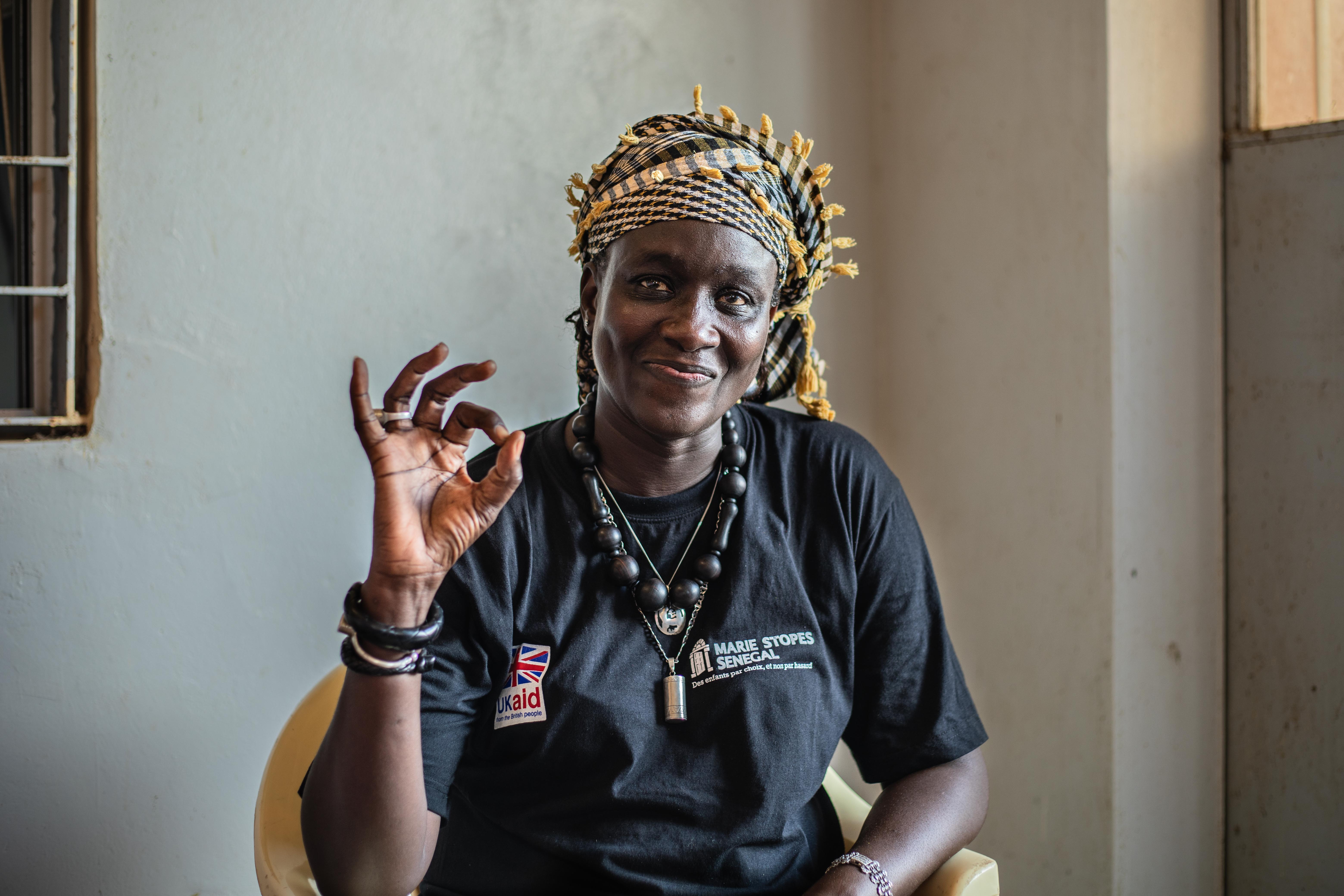 Dieng, after presenting a service delivery day. These days are organised to identify women whose work and lives have been the most impacted by climate change