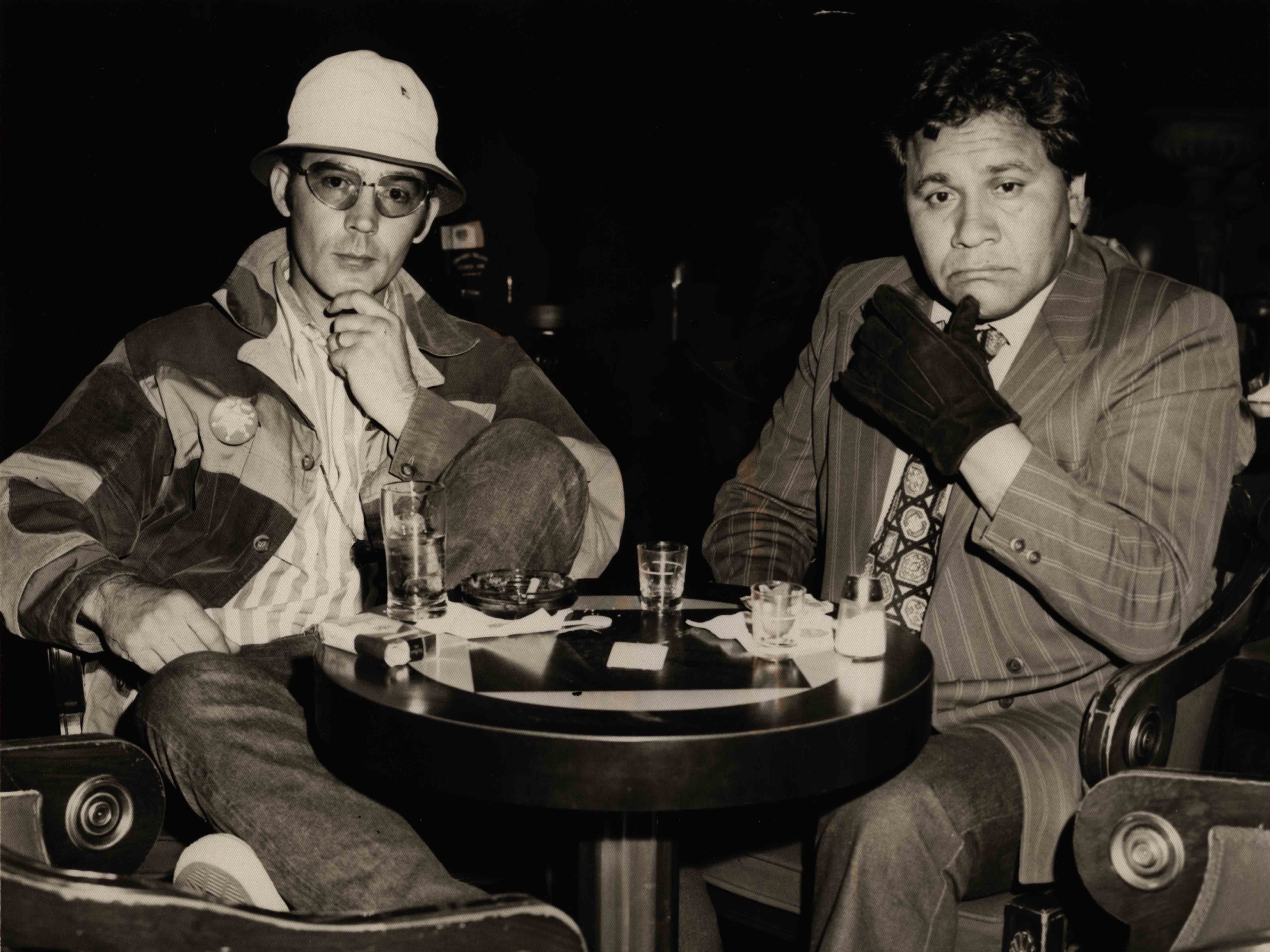 Hunter S Thompson (left) and Oscar Zeta Acosta in the Baccarat Lounge of Caesars Palace, Las Vegas, in April 1971