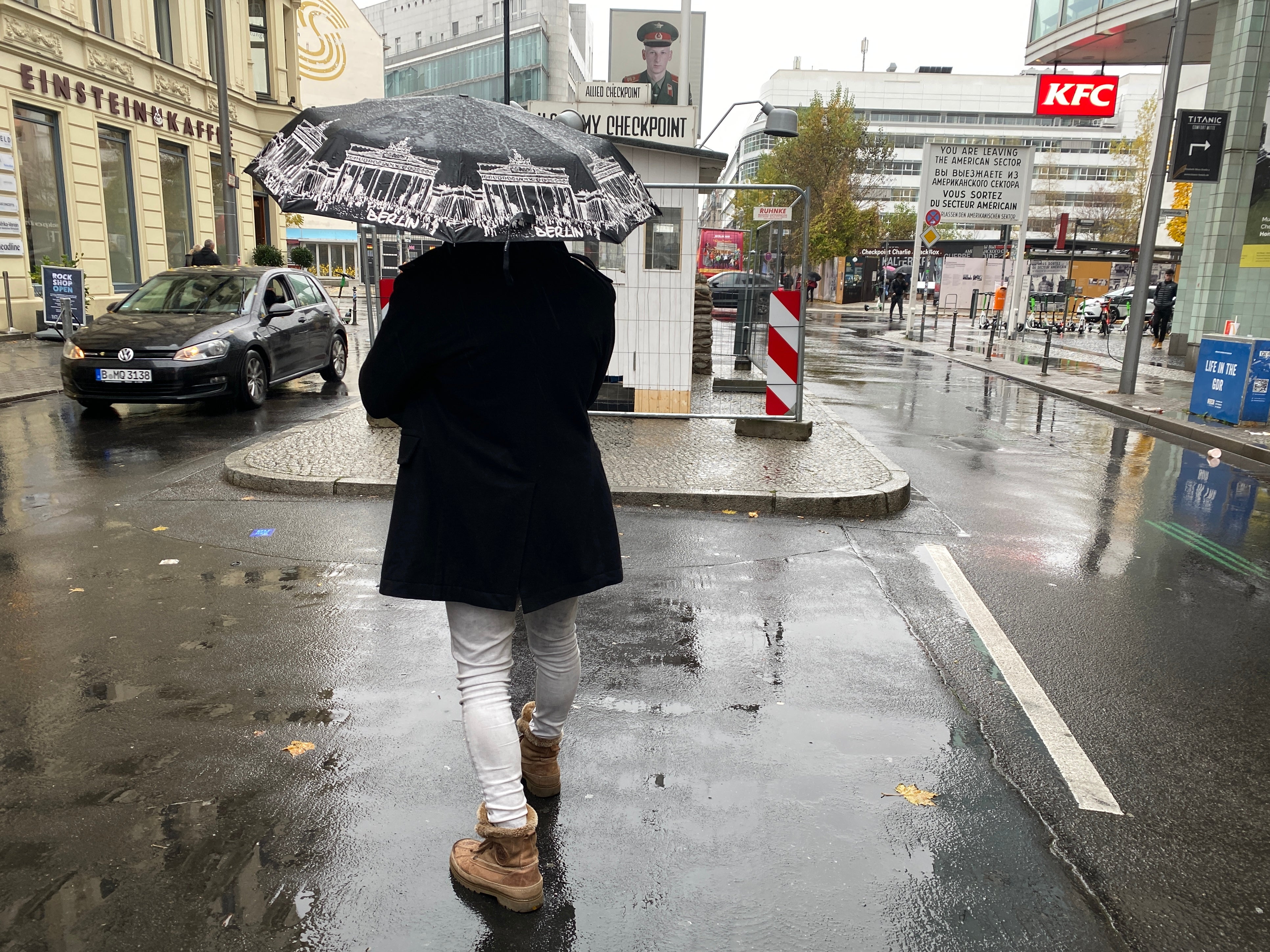 Border issues: Checkpoint Charlie, the former crossing between East and West Berlin