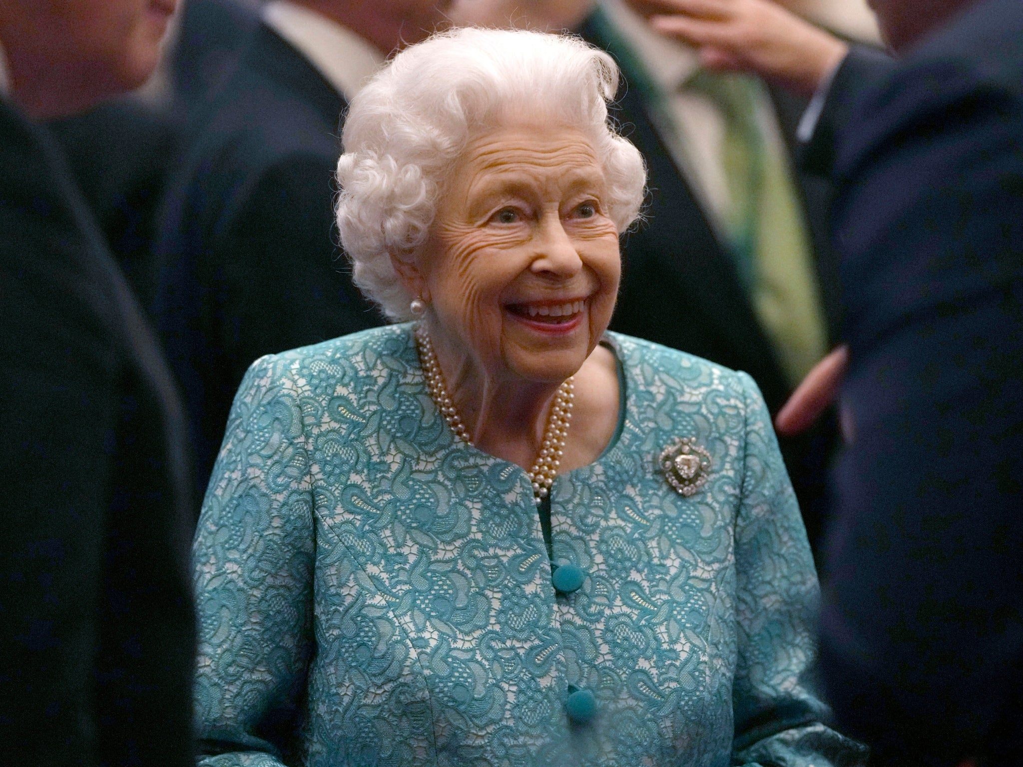 The Queen attends the Global Investment Summit at Windsor Castle on October 19, 2021