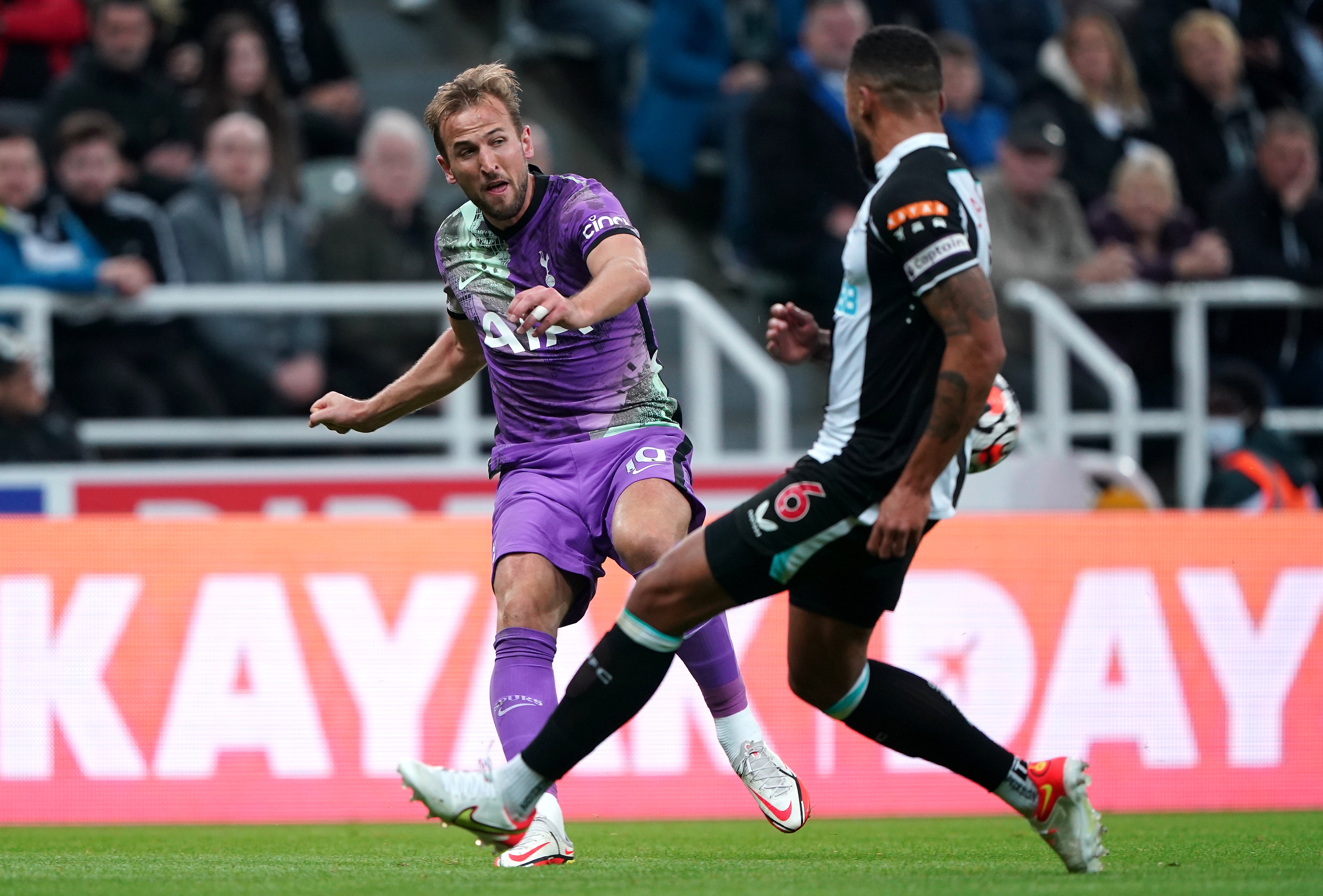 Harry Kane’s only Premier League goal this season came at Newcastle (Owen Humphreys/PA)