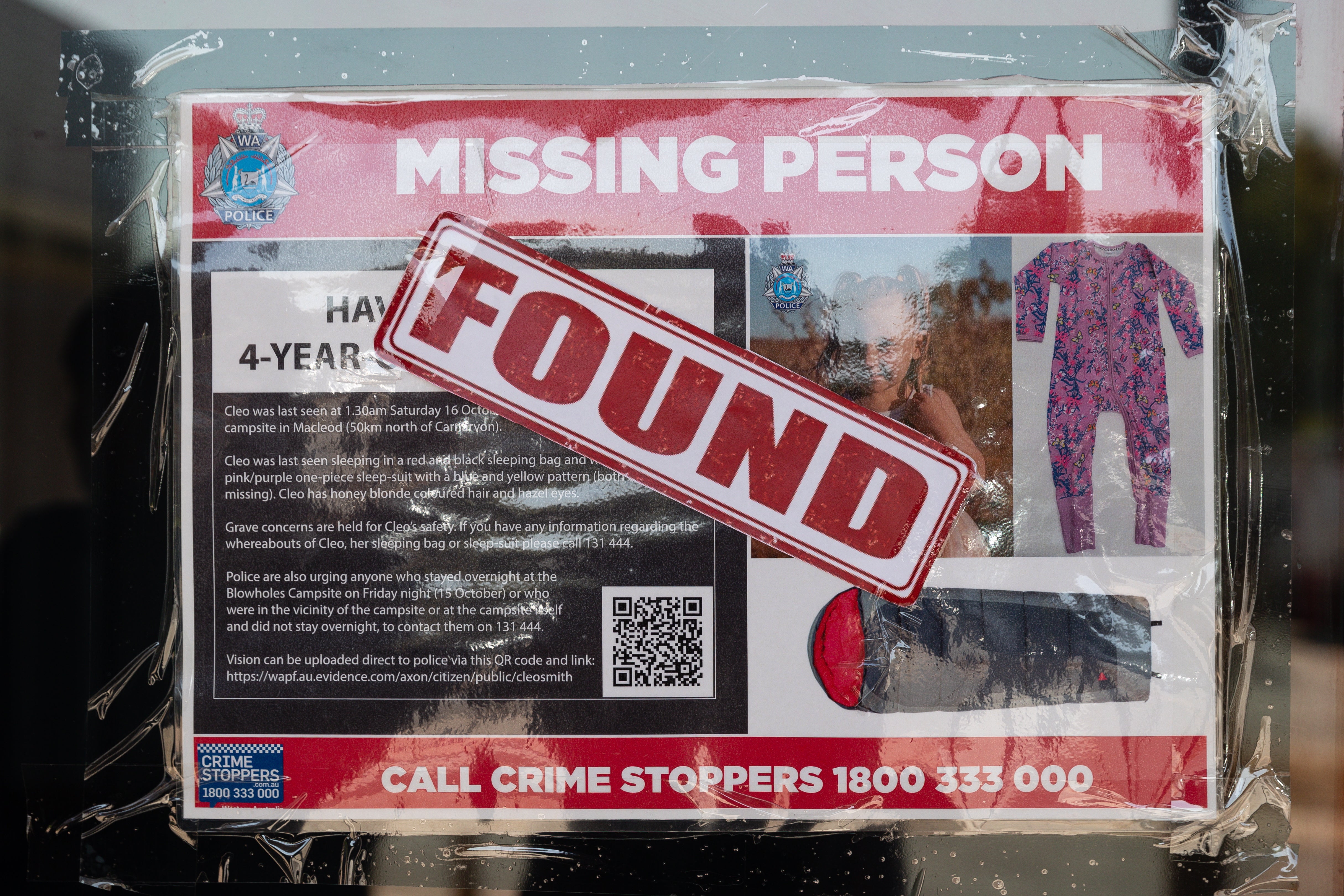 Relief! Missing person posters were updated