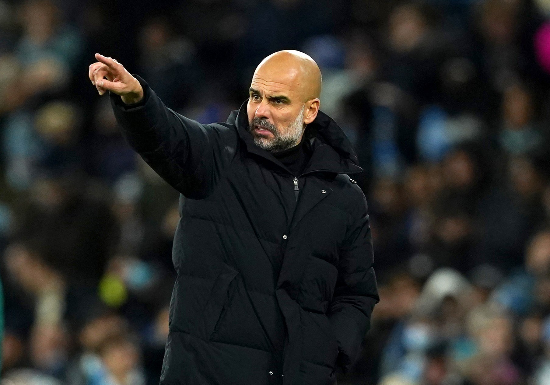 Pep Guardiola has played down the hype ahead of the Manchester derby (Martin Rickett/PA)