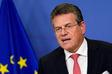 EU warns of ‘serious consequences’ for UK in Northern Ireland Brexit trade row