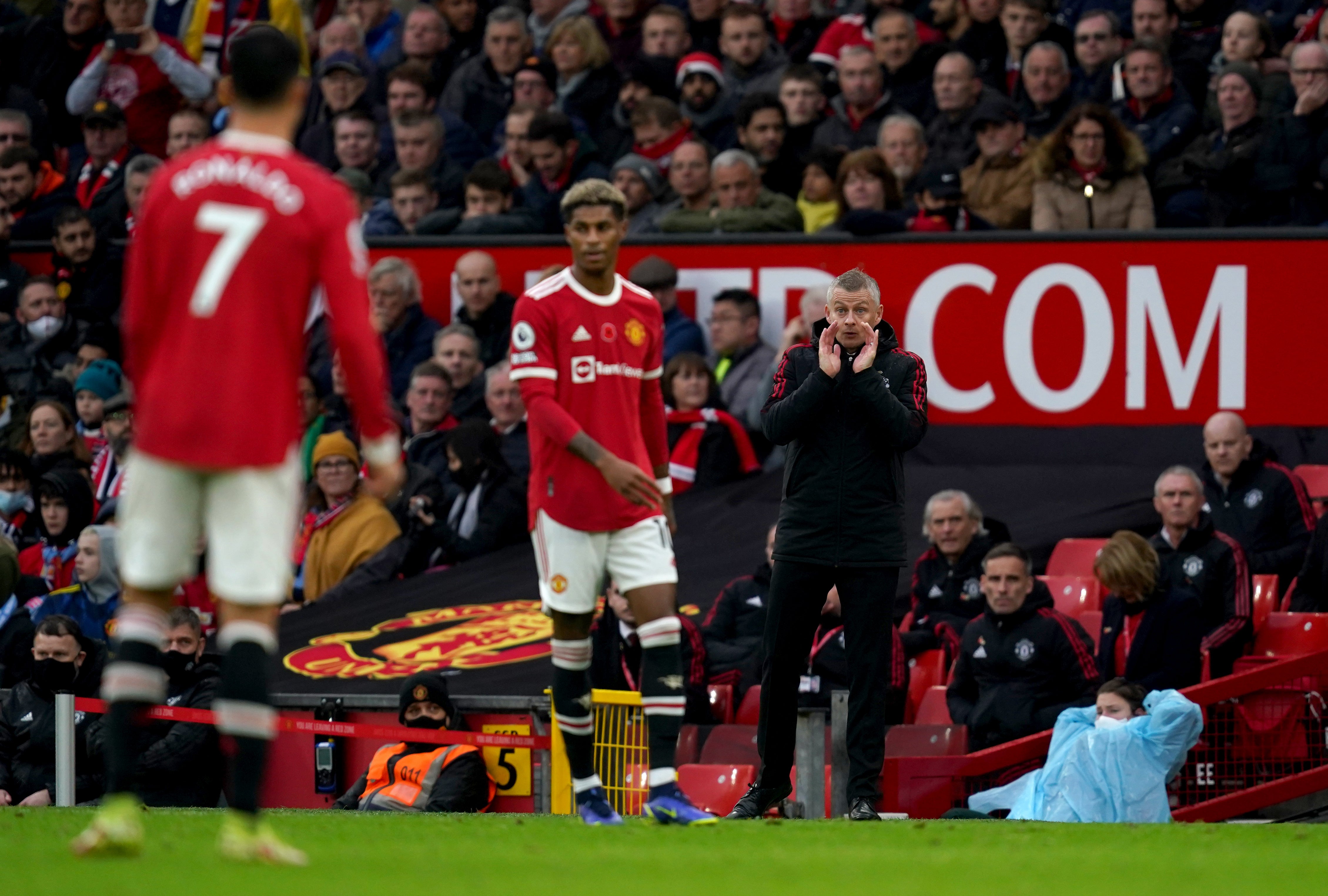 Marcus Rashford was one of four substitutes made by Manchester United (Martin Rickett/PA)