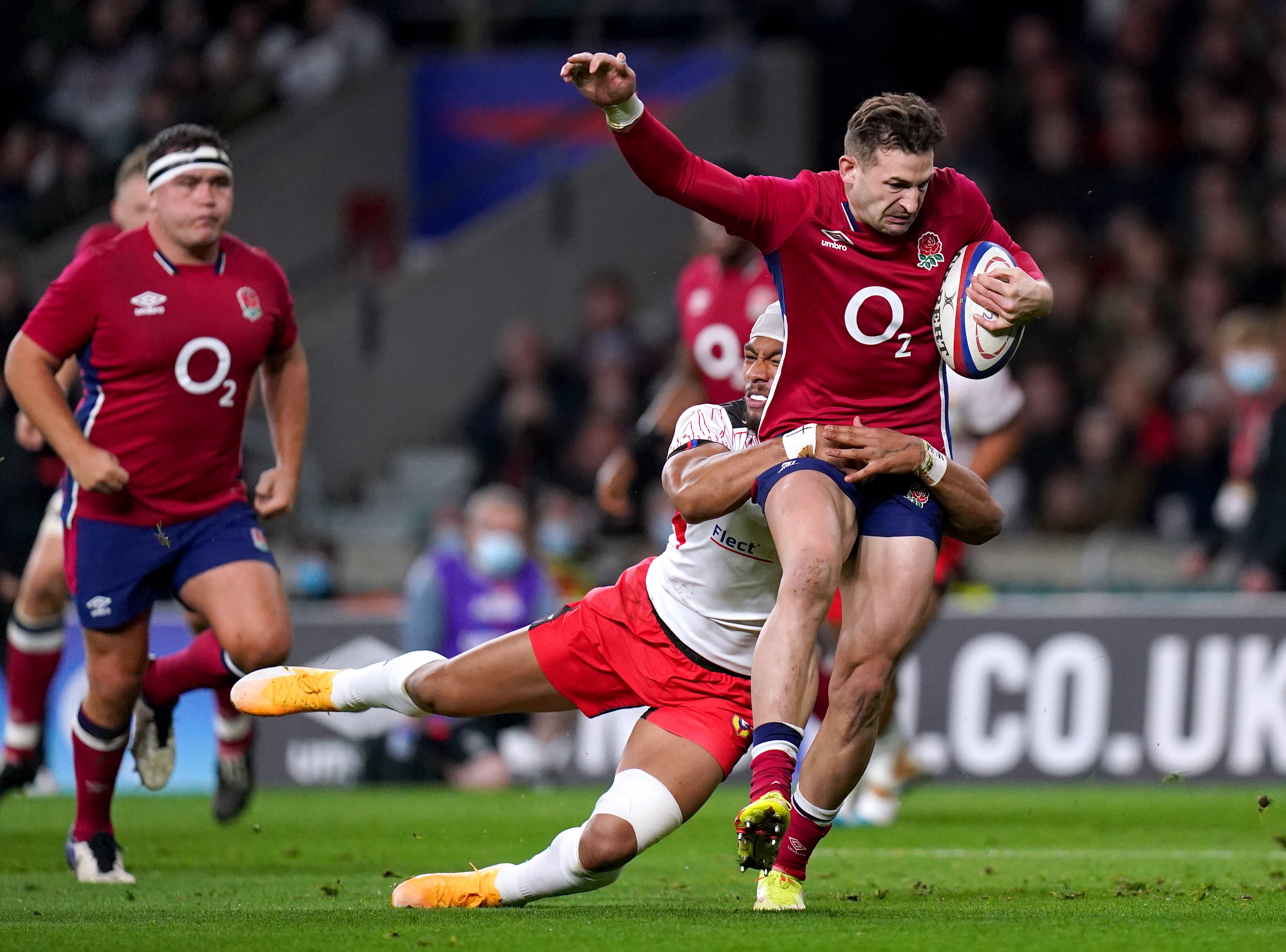 Jonny May scored England’s seventh try of the game (Adam Davy/PA)